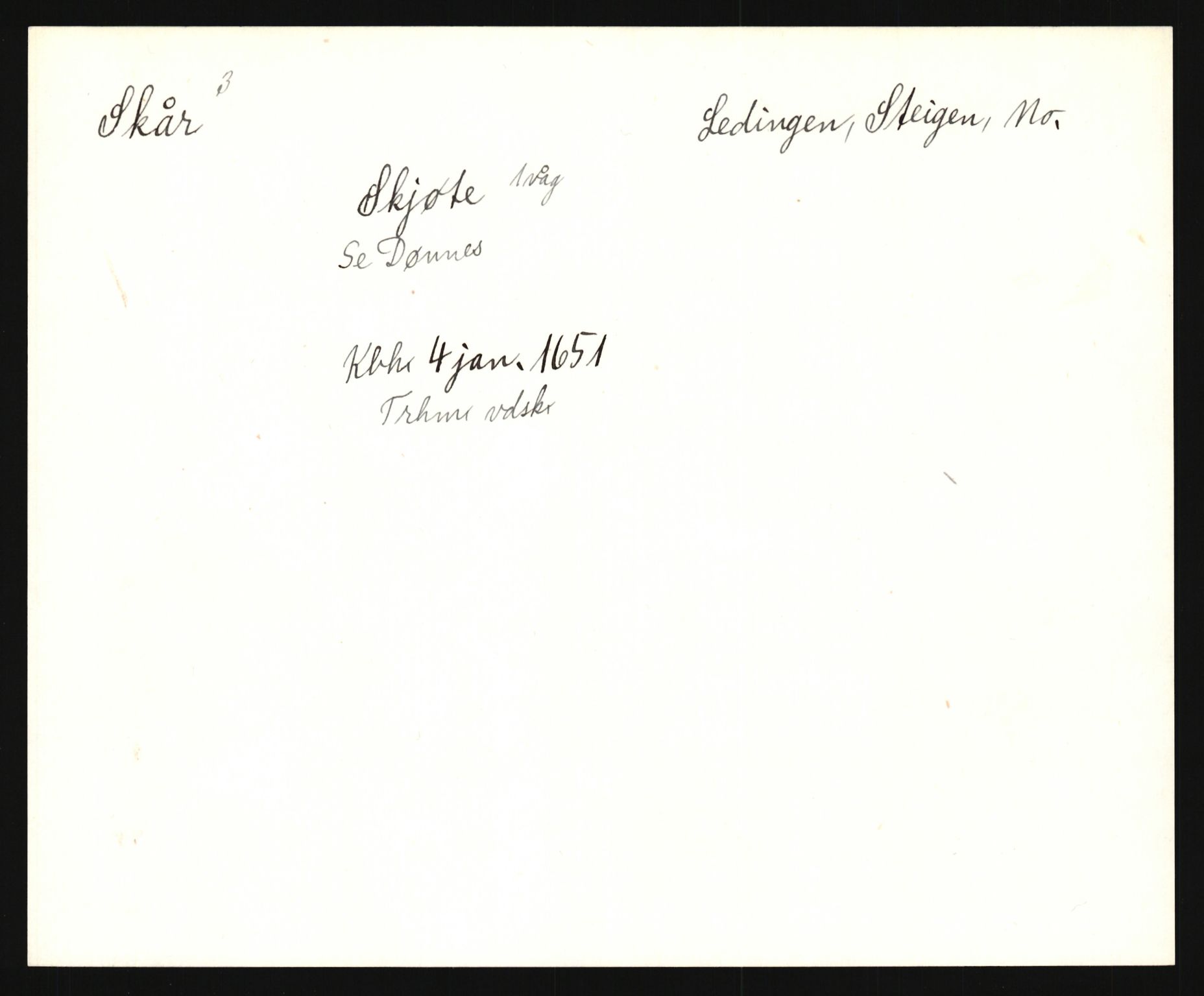 Riksarkivets diplomsamling, AV/RA-EA-5965/F35/F35e/L0034: Registreringssedler Nordland, Troms og ikke stedfestede ("uplasserte") sedler, 1400-1700, p. 295