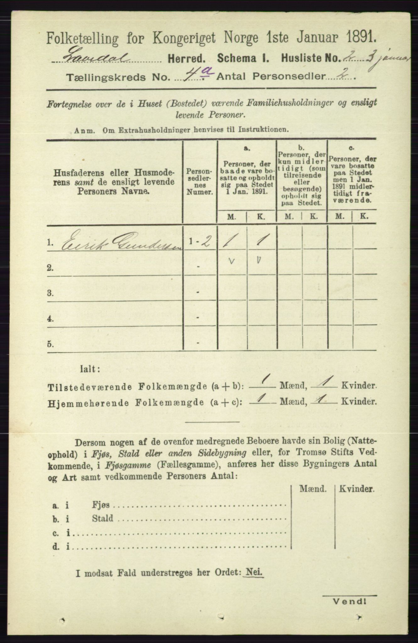 RA, 1891 census for 0833 Lårdal, 1891, p. 1002