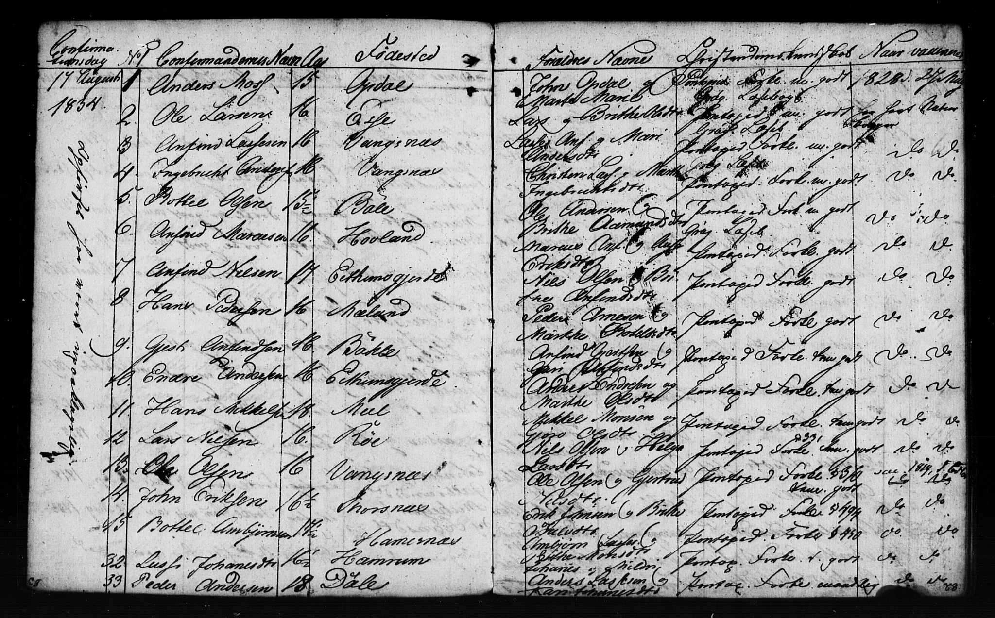 Leikanger sokneprestembete, AV/SAB-A-81001: Curate's parish register no. A 1A, 1833-1838, p. 82-83