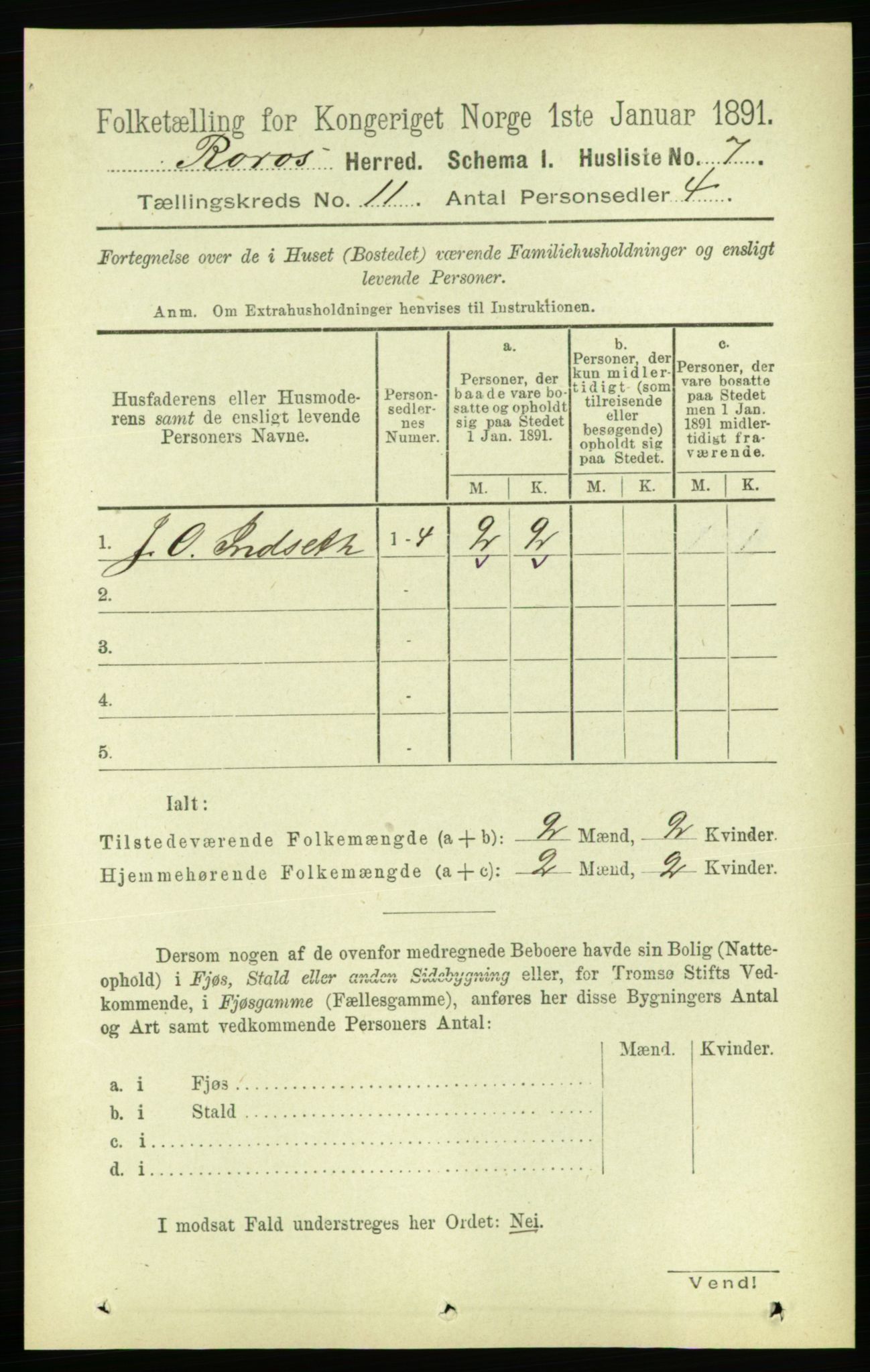 RA, 1891 census for 1640 Røros, 1891, p. 2213