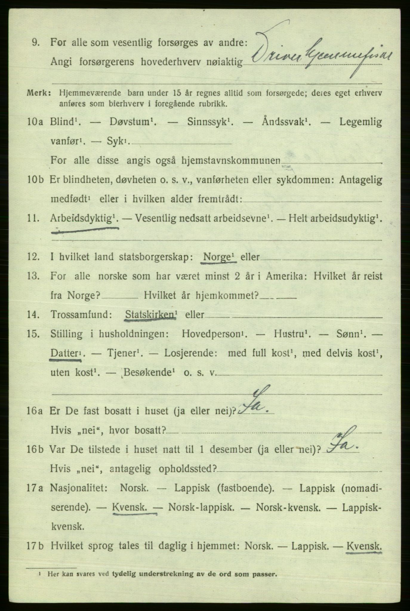 SATØ, 1920 census for Nord-Varanger, 1920, p. 1673