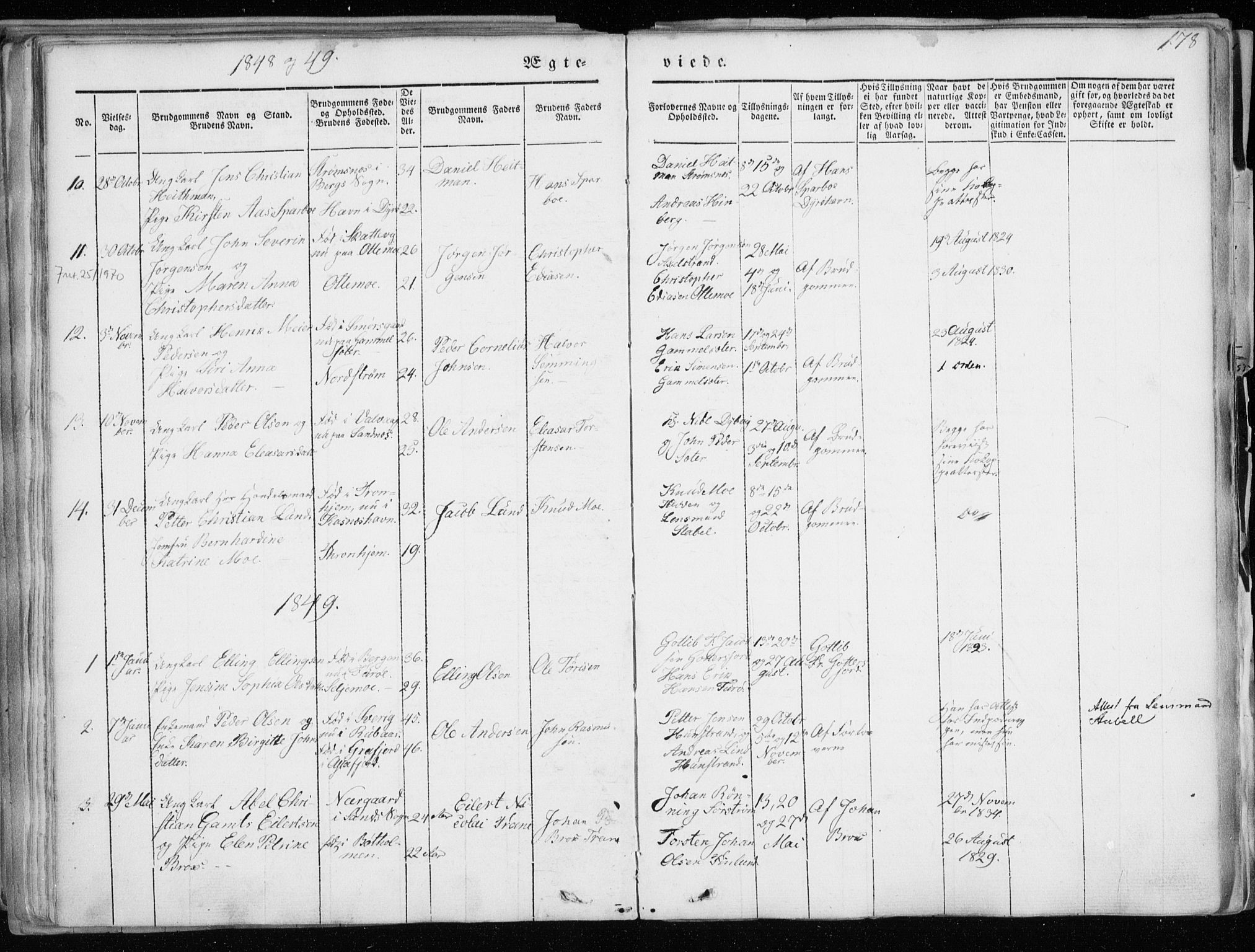 Tranøy sokneprestkontor, AV/SATØ-S-1313/I/Ia/Iaa/L0006kirke: Parish register (official) no. 6, 1844-1855, p. 178