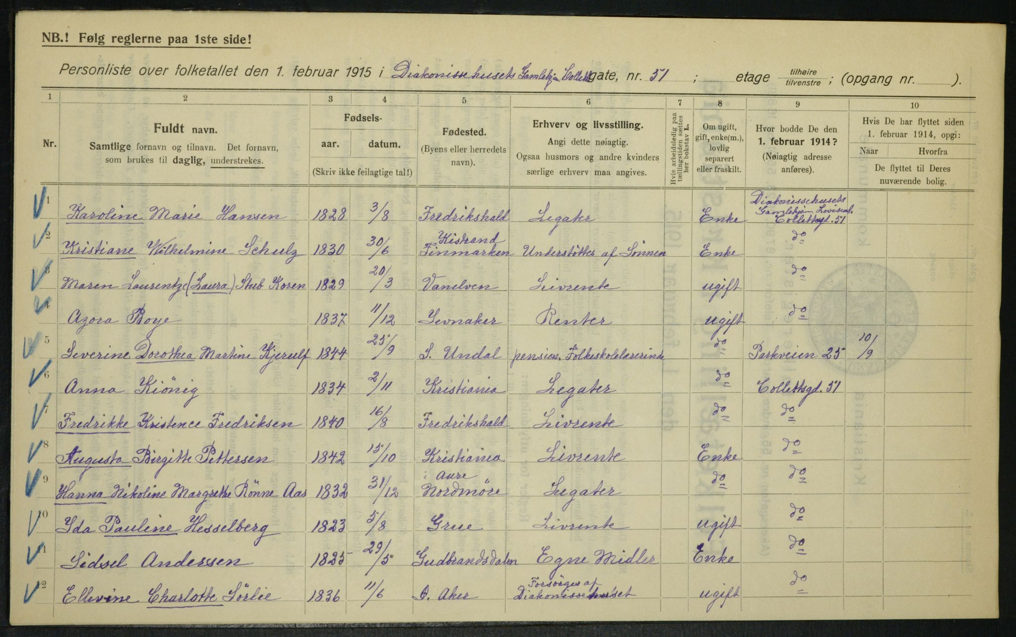 OBA, Municipal Census 1915 for Kristiania, 1915, p. 13281