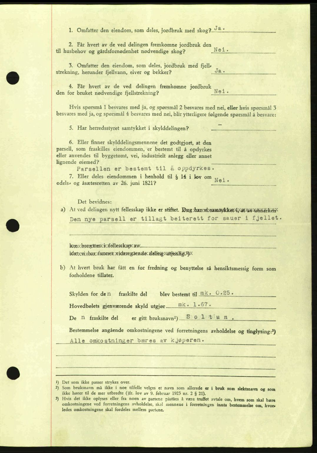 Nordmøre sorenskriveri, AV/SAT-A-4132/1/2/2Ca: Mortgage book no. A92, 1942-1942, Diary no: : 1445/1942