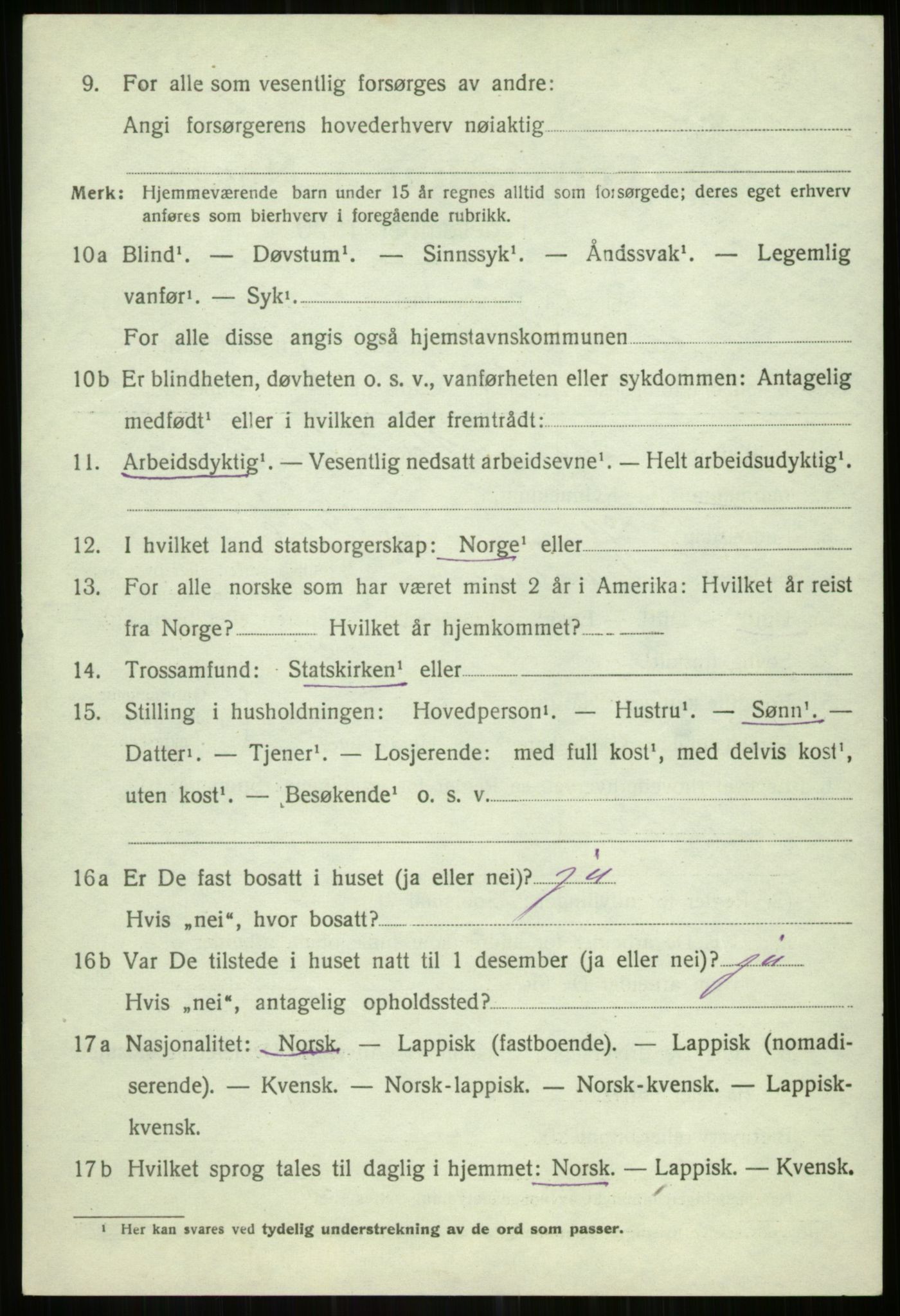 SATØ, 1920 census for Helgøy, 1920, p. 1634