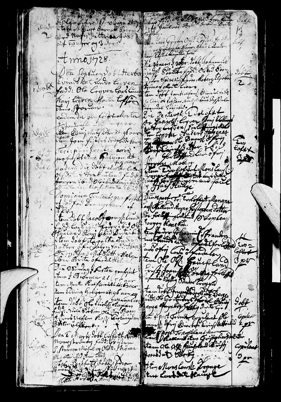 Os sokneprestembete, SAB/A-99929: Parish register (official) no. A 2, 1723-1758, p. 13