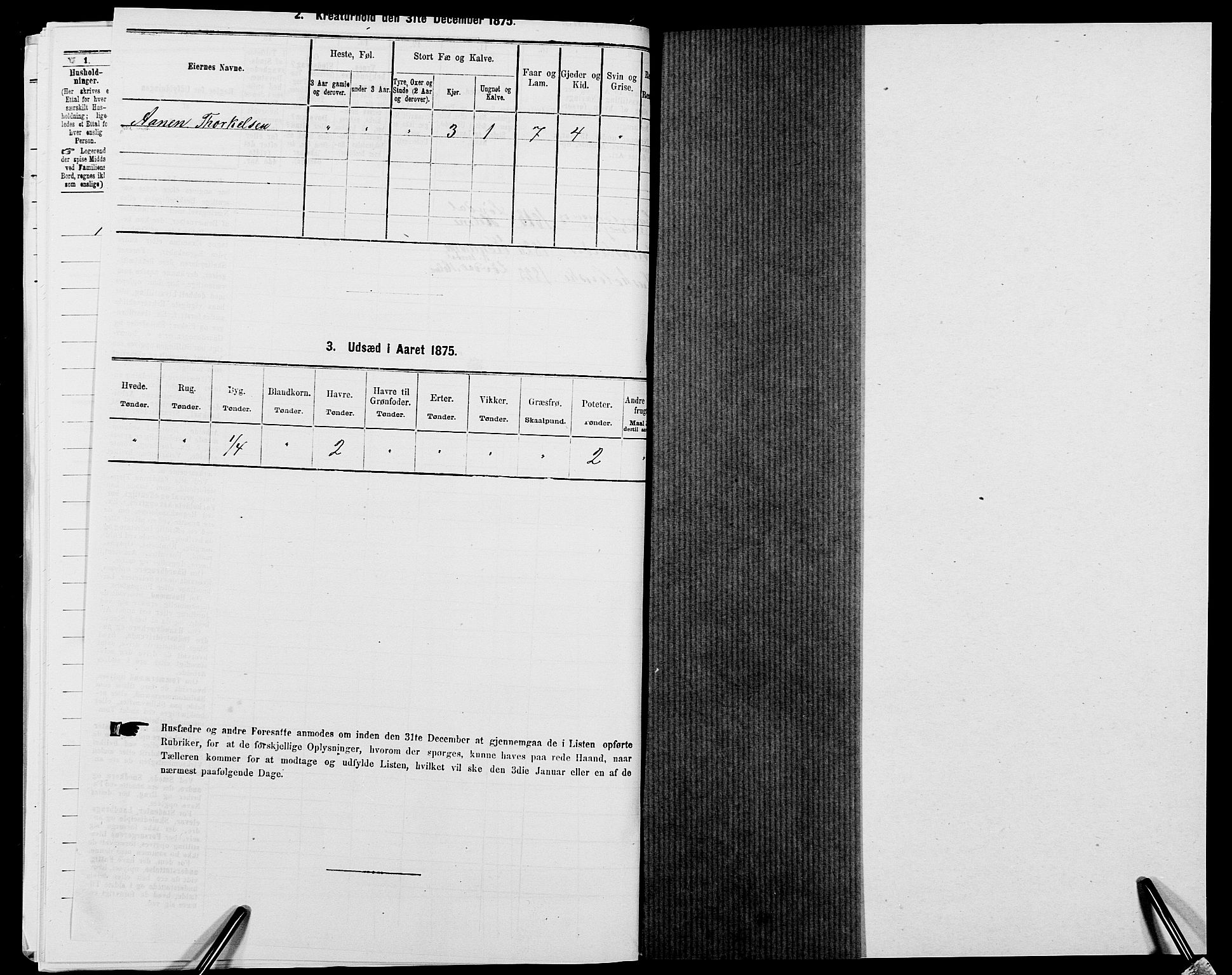 SAK, 1875 census for 1028P Nord-Audnedal, 1875, p. 602