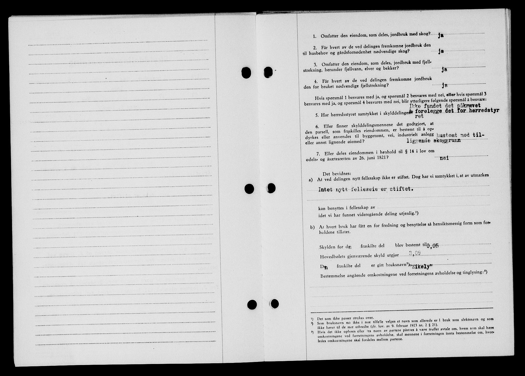 Flekkefjord sorenskriveri, SAK/1221-0001/G/Gb/Gba/L0059: Mortgage book no. A-7, 1944-1945, Diary no: : 837/1944