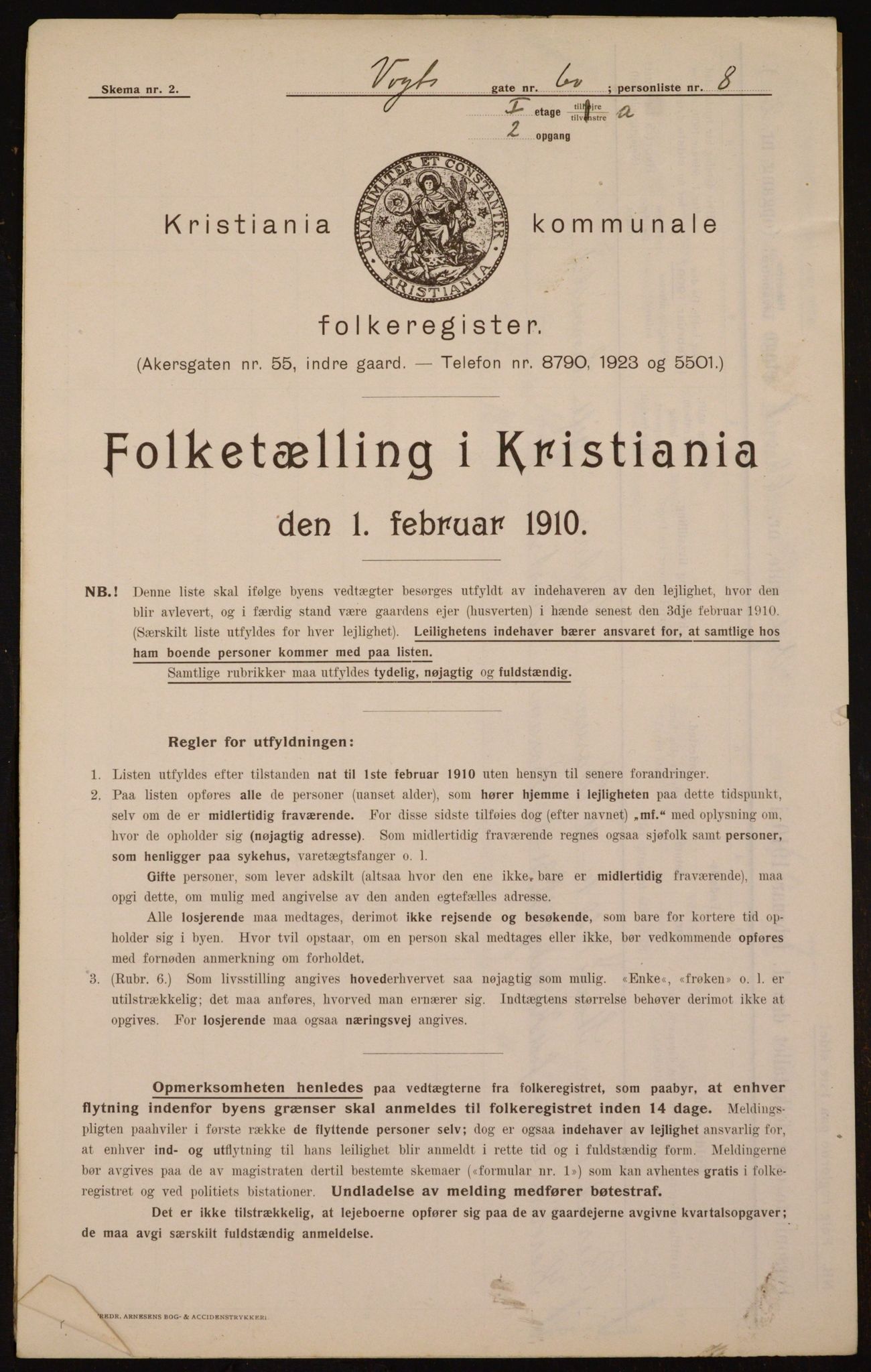 OBA, Municipal Census 1910 for Kristiania, 1910, p. 118875