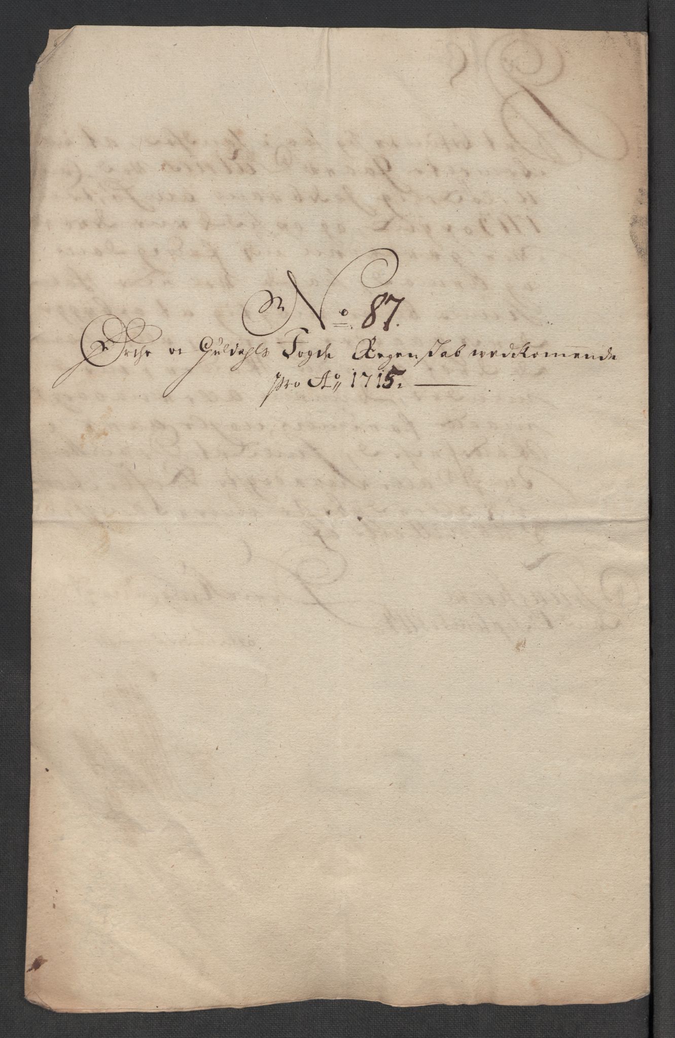 Rentekammeret inntil 1814, Reviderte regnskaper, Fogderegnskap, RA/EA-4092/R60/L3966: Fogderegnskap Orkdal og Gauldal, 1715, p. 550