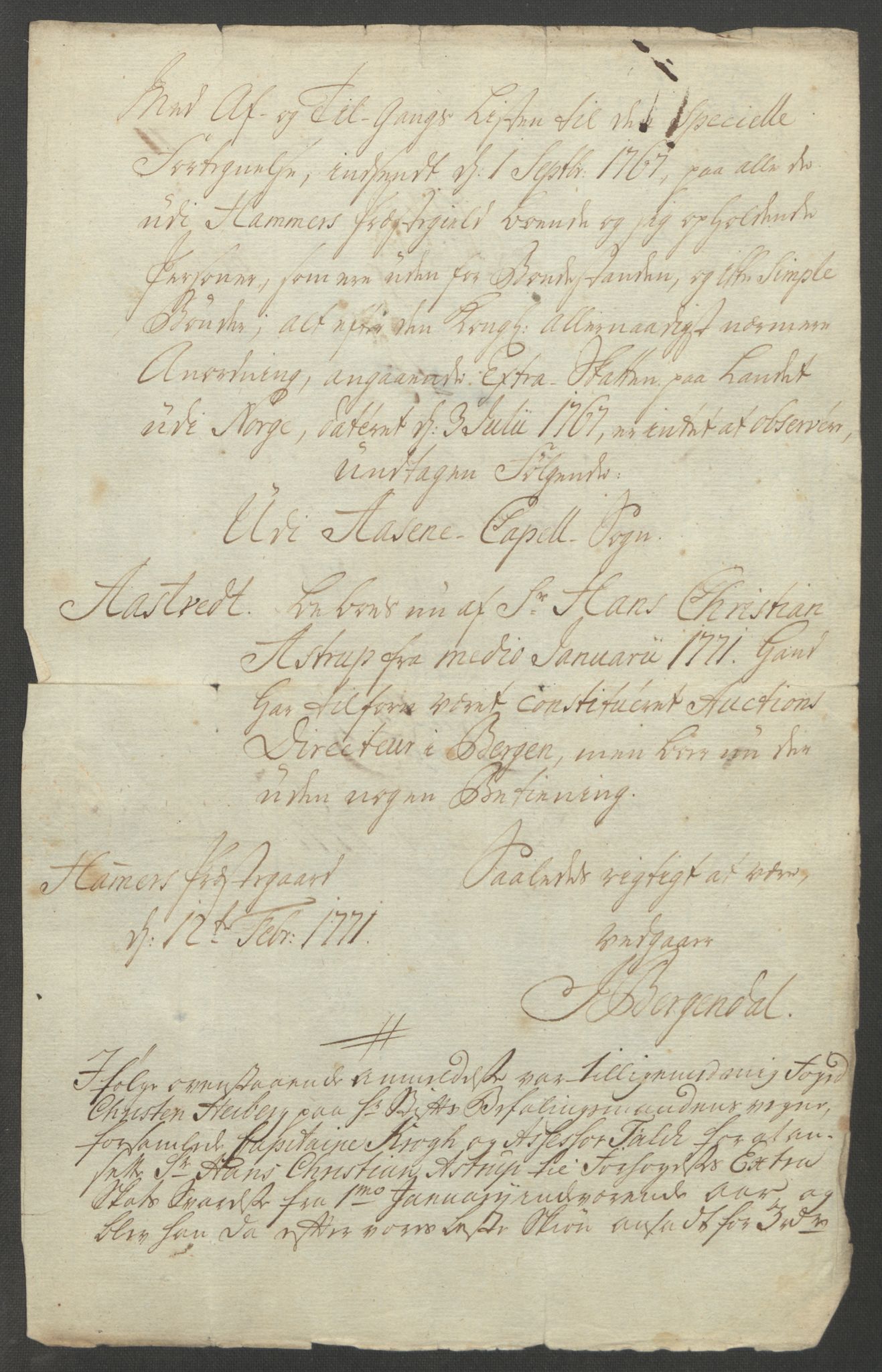 Rentekammeret inntil 1814, Reviderte regnskaper, Fogderegnskap, AV/RA-EA-4092/R51/L3303: Ekstraskatten Nordhordland og Voss, 1762-1772, p. 605