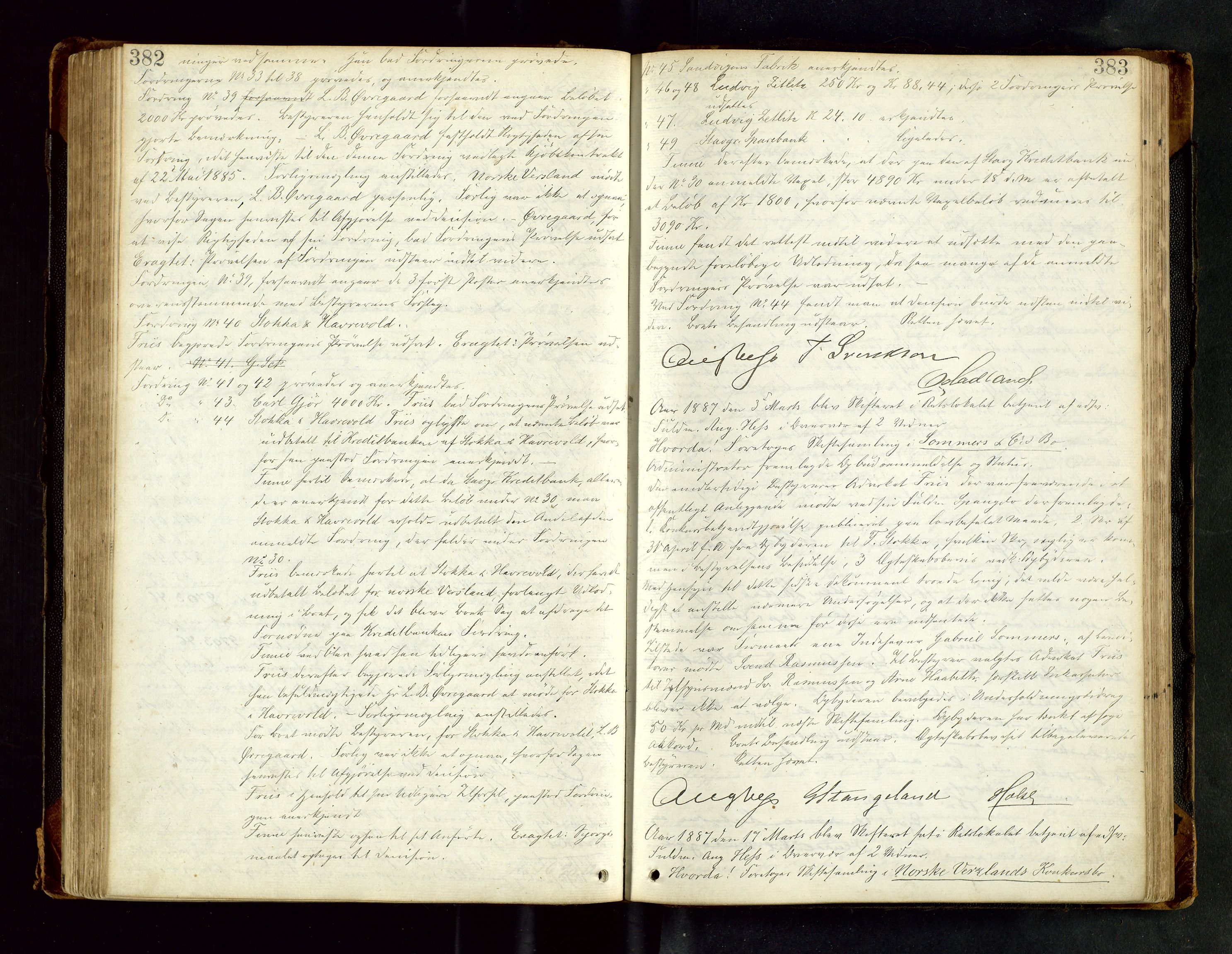 Stavanger byfogd, AV/SAST-A-101408/001/5/50/503BB/L0017: Skifteforhandlingsprotokoll, 1883-1889, p. 382-383
