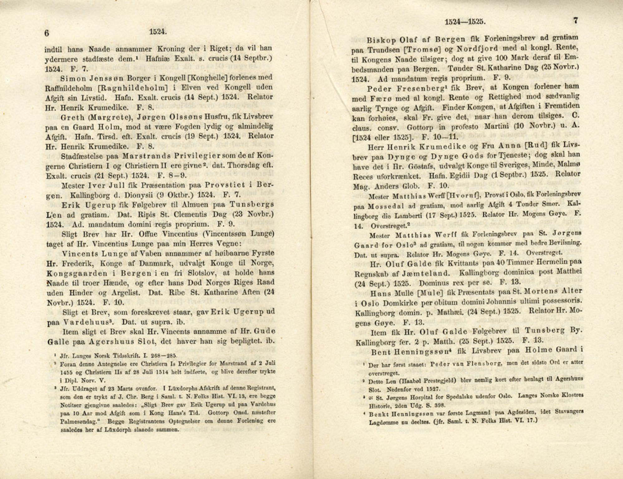 Publikasjoner utgitt av Det Norske Historiske Kildeskriftfond, PUBL/-/-/-: Norske Rigs-Registranter, bind 1, 1523-1571, p. 6-7