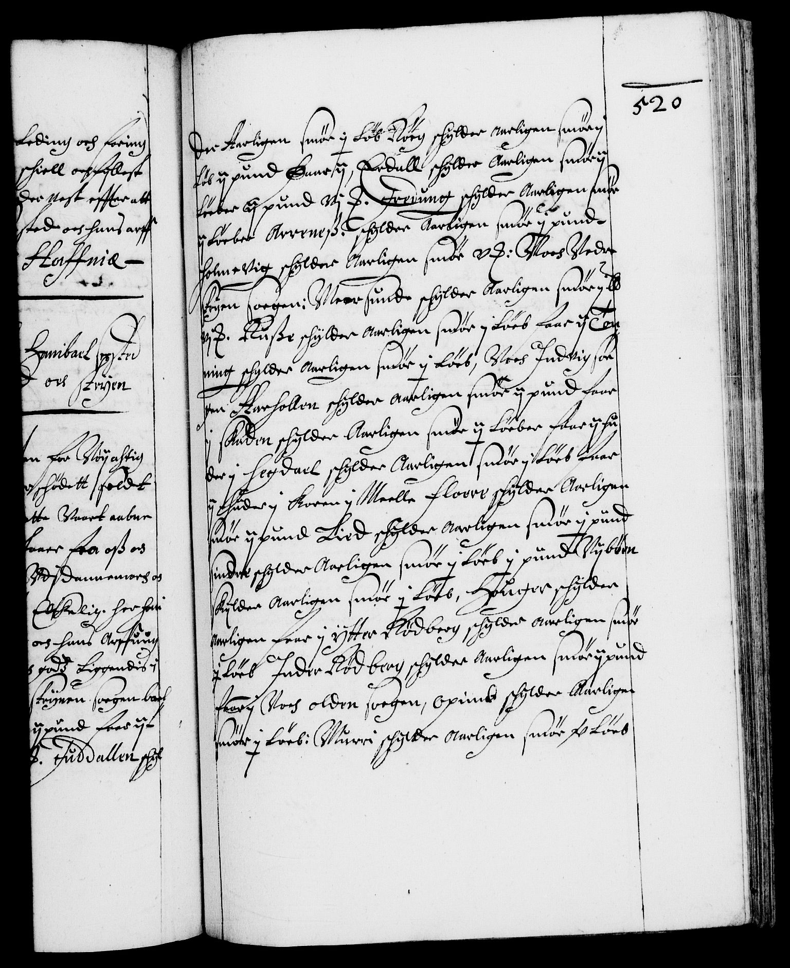 Danske Kanselli 1572-1799, AV/RA-EA-3023/F/Fc/Fca/Fcaa/L0007: Norske registre (mikrofilm), 1648-1650, p. 520a