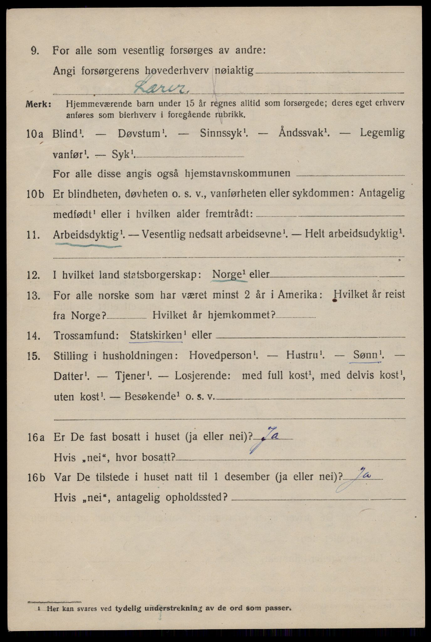 SAST, 1920 census for Stavanger, 1920, p. 60323