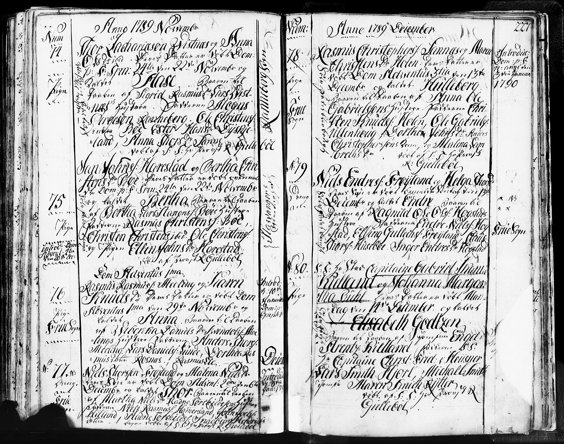 Domkirken sokneprestkontor, SAST/A-101812/001/30/30BB/L0004: Parish register (copy) no. B 4, 1752-1790, p. 227