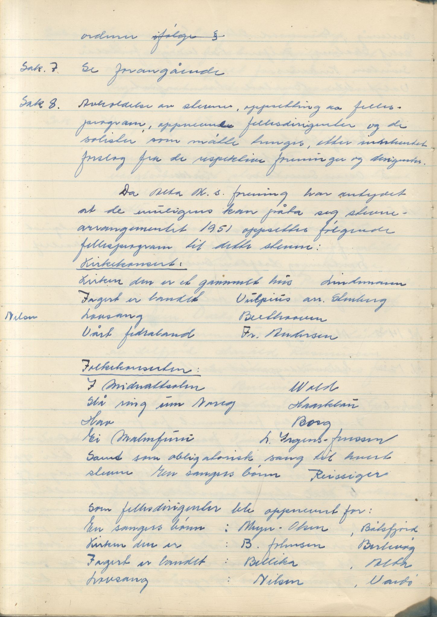 Finnmark Sangerforbund, FMFB/A-1050/A/L0011: Forhandlingsprotokoll, 1947-1963, p. 51