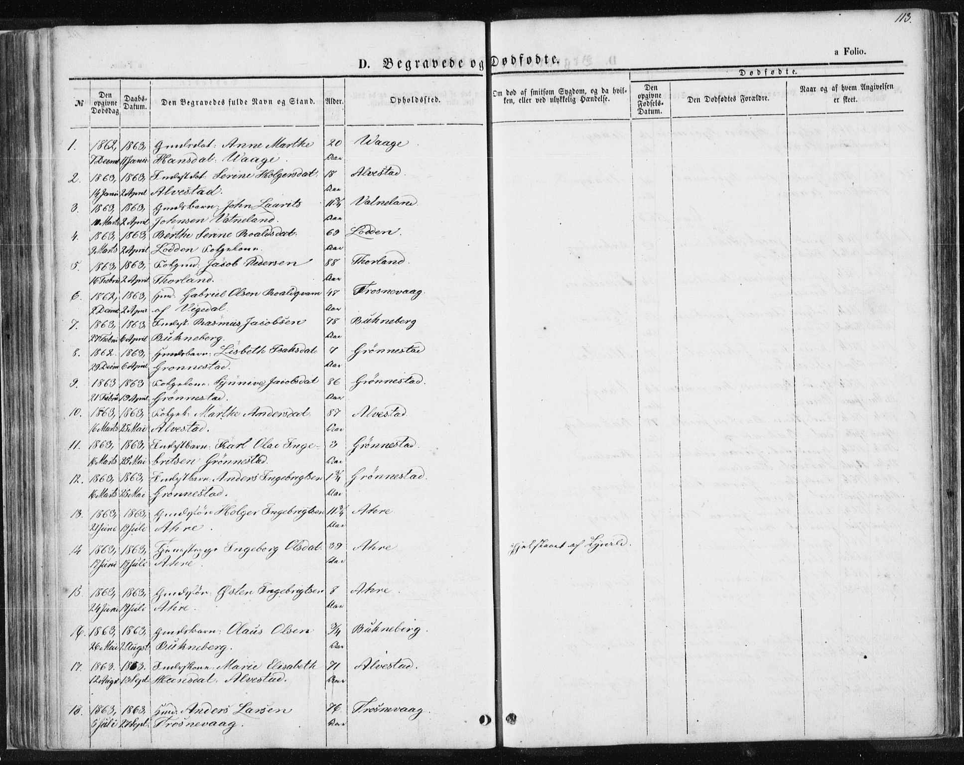 Tysvær sokneprestkontor, AV/SAST-A -101864/H/Ha/Haa/L0004: Parish register (official) no. A 4, 1857-1878, p. 113