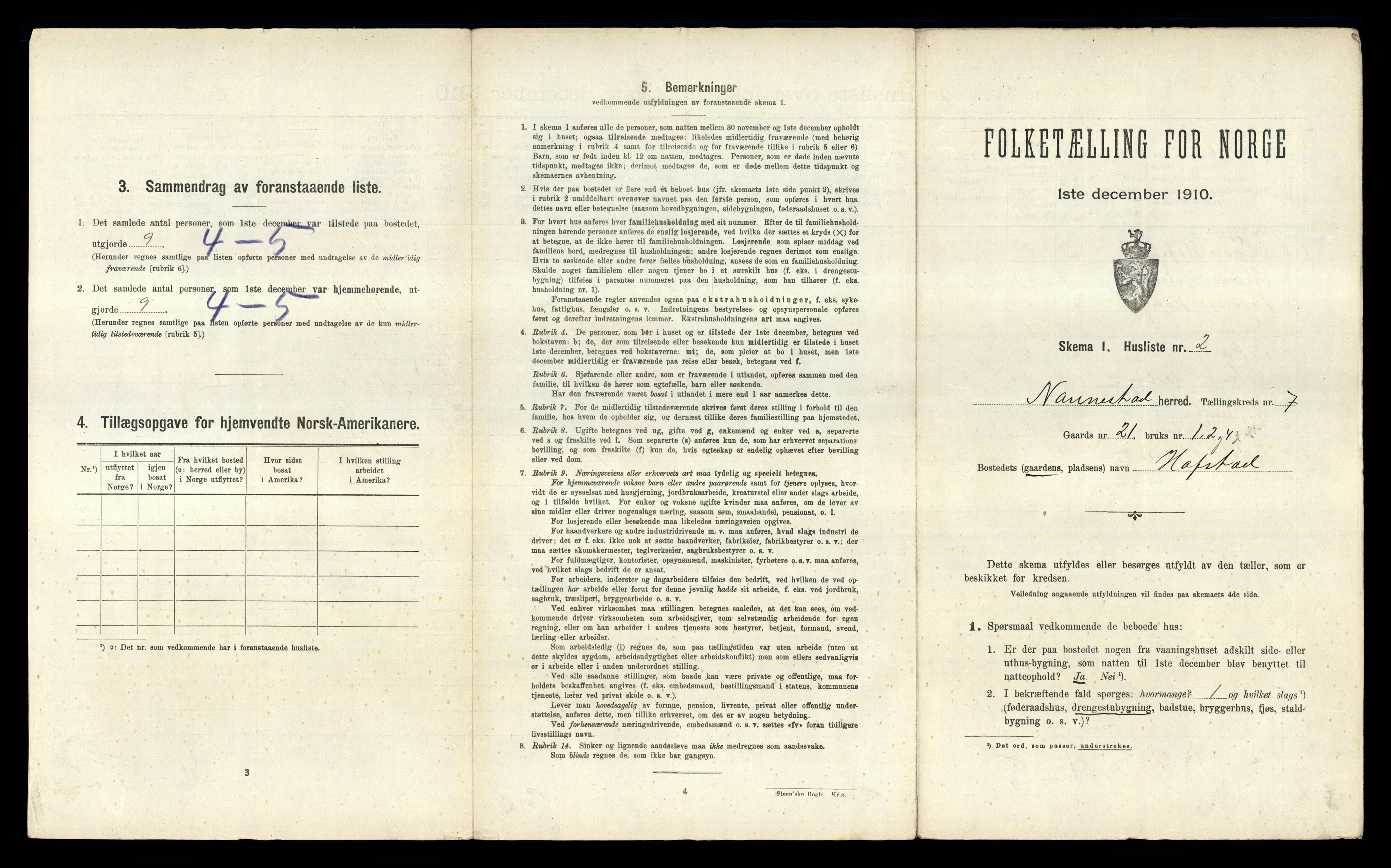 RA, 1910 census for Nannestad, 1910, p. 793