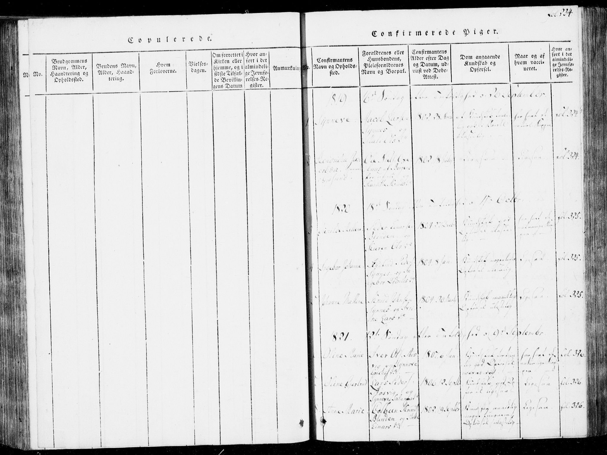 Ministerialprotokoller, klokkerbøker og fødselsregistre - Møre og Romsdal, SAT/A-1454/537/L0517: Parish register (official) no. 537A01, 1818-1862, p. 234
