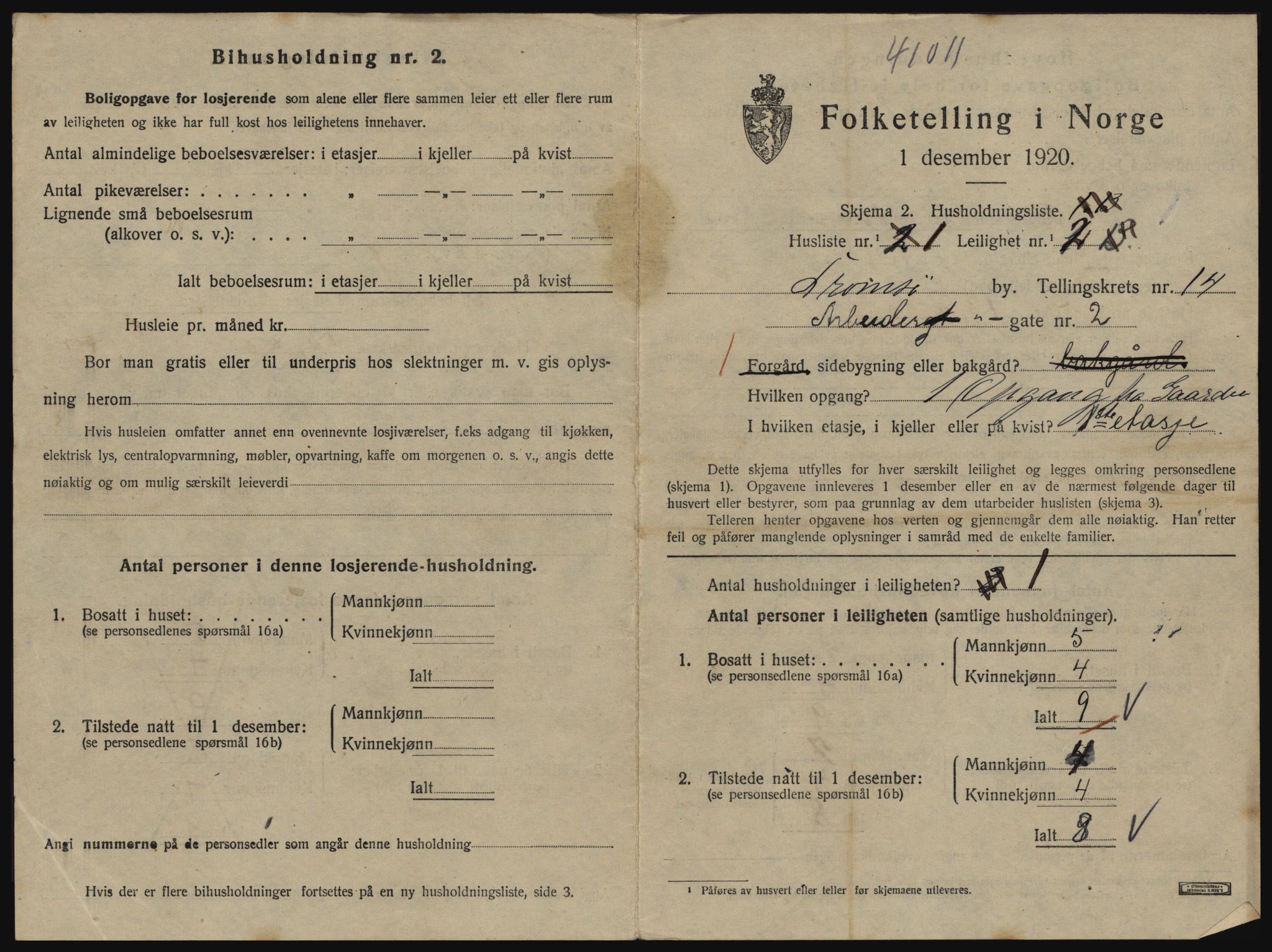 SATØ, 1920 census for Tromsø, 1920, p. 6537