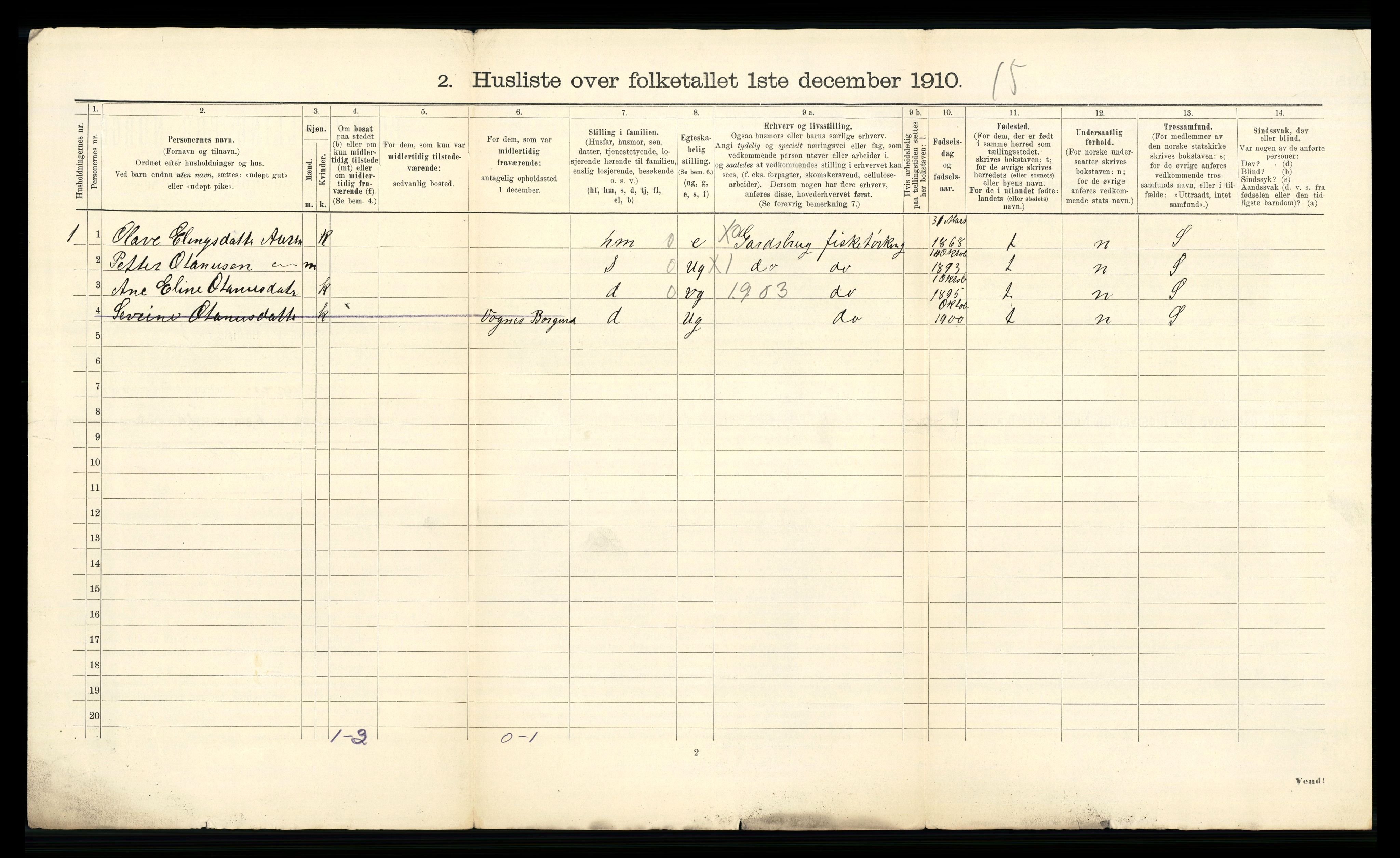 RA, 1910 census for Sykkylven, 1910, p. 52