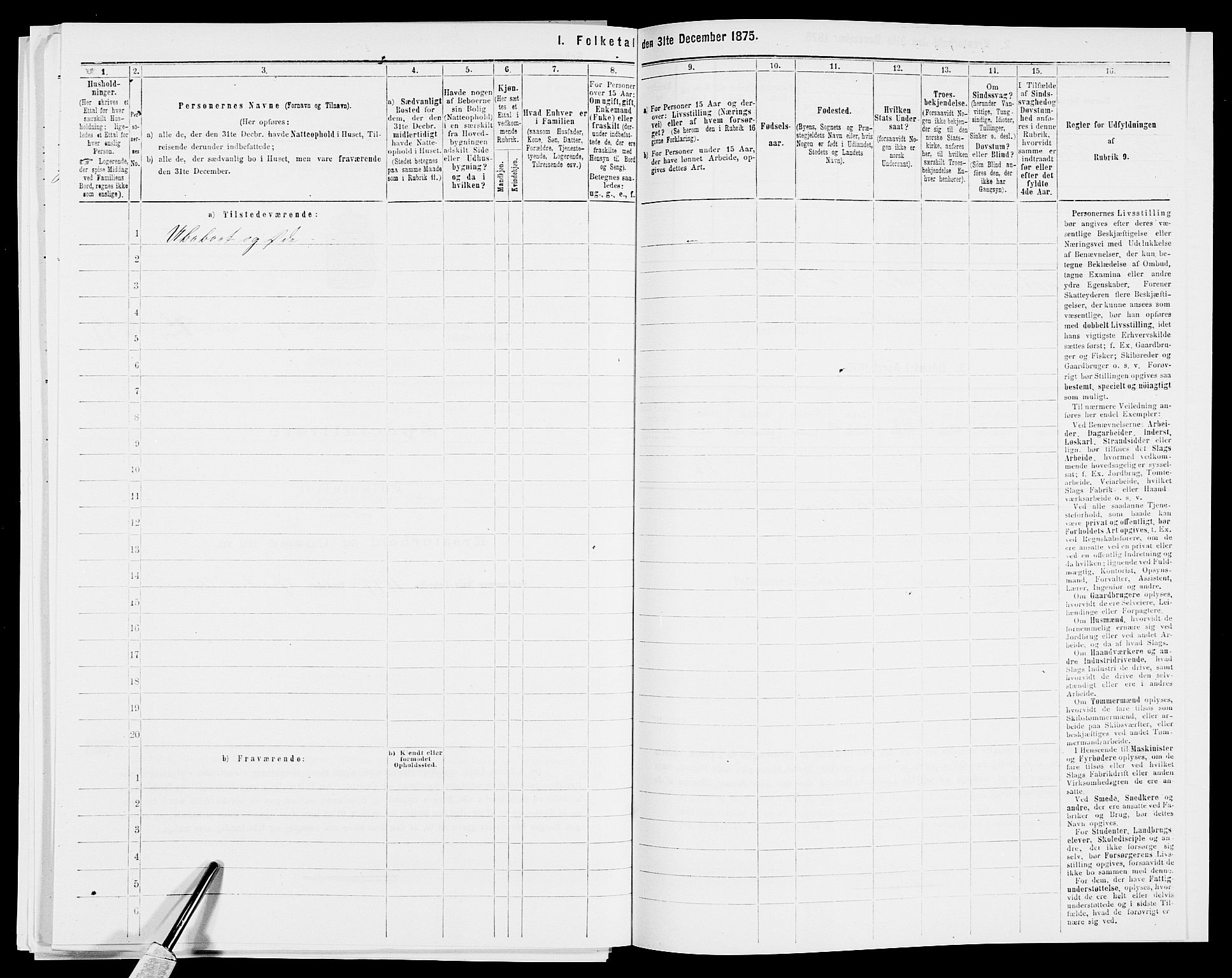 SAK, 1875 census for 0913L Risør/Søndeled, 1875, p. 1252