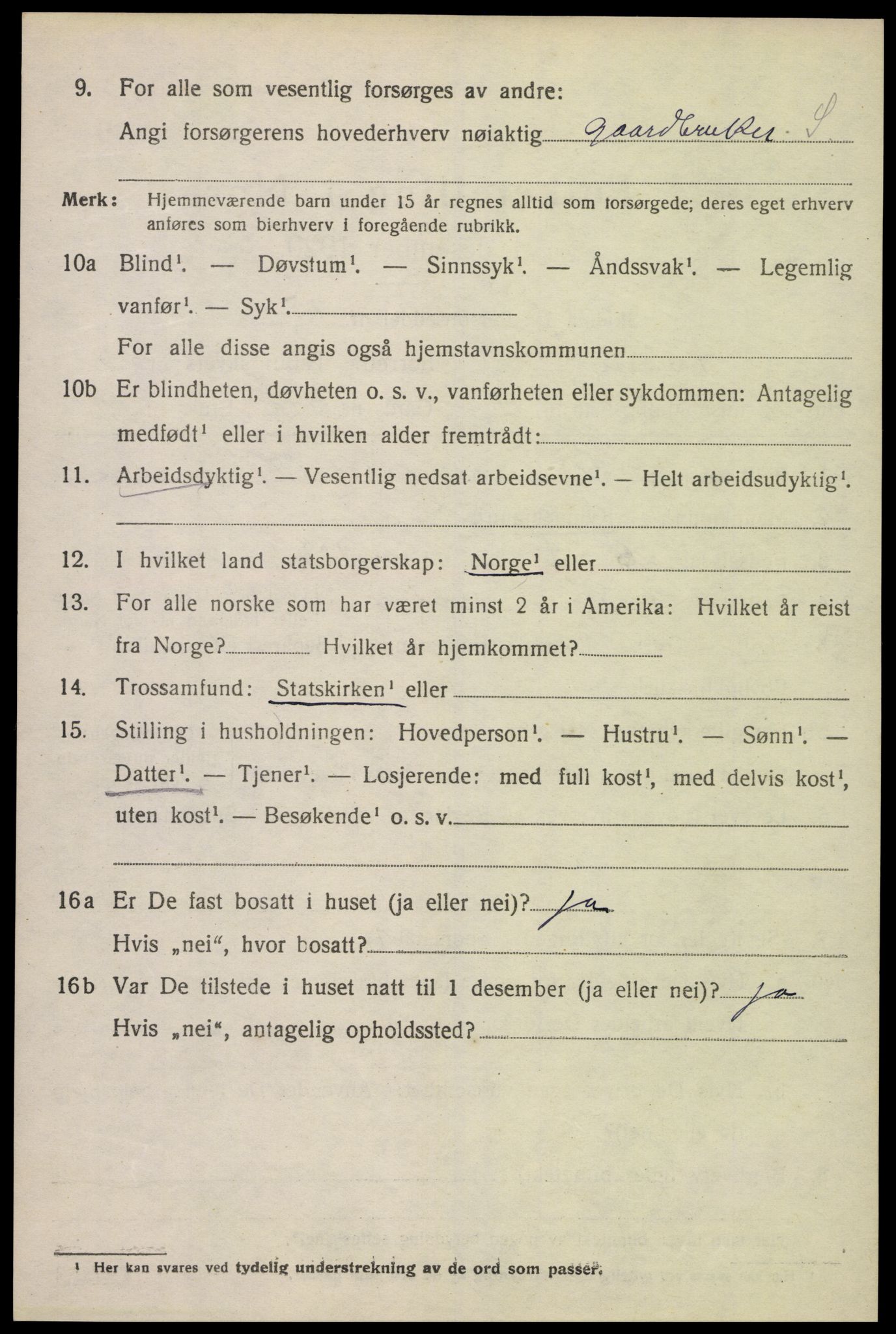 SAK, 1920 census for Konsmo, 1920, p. 1163