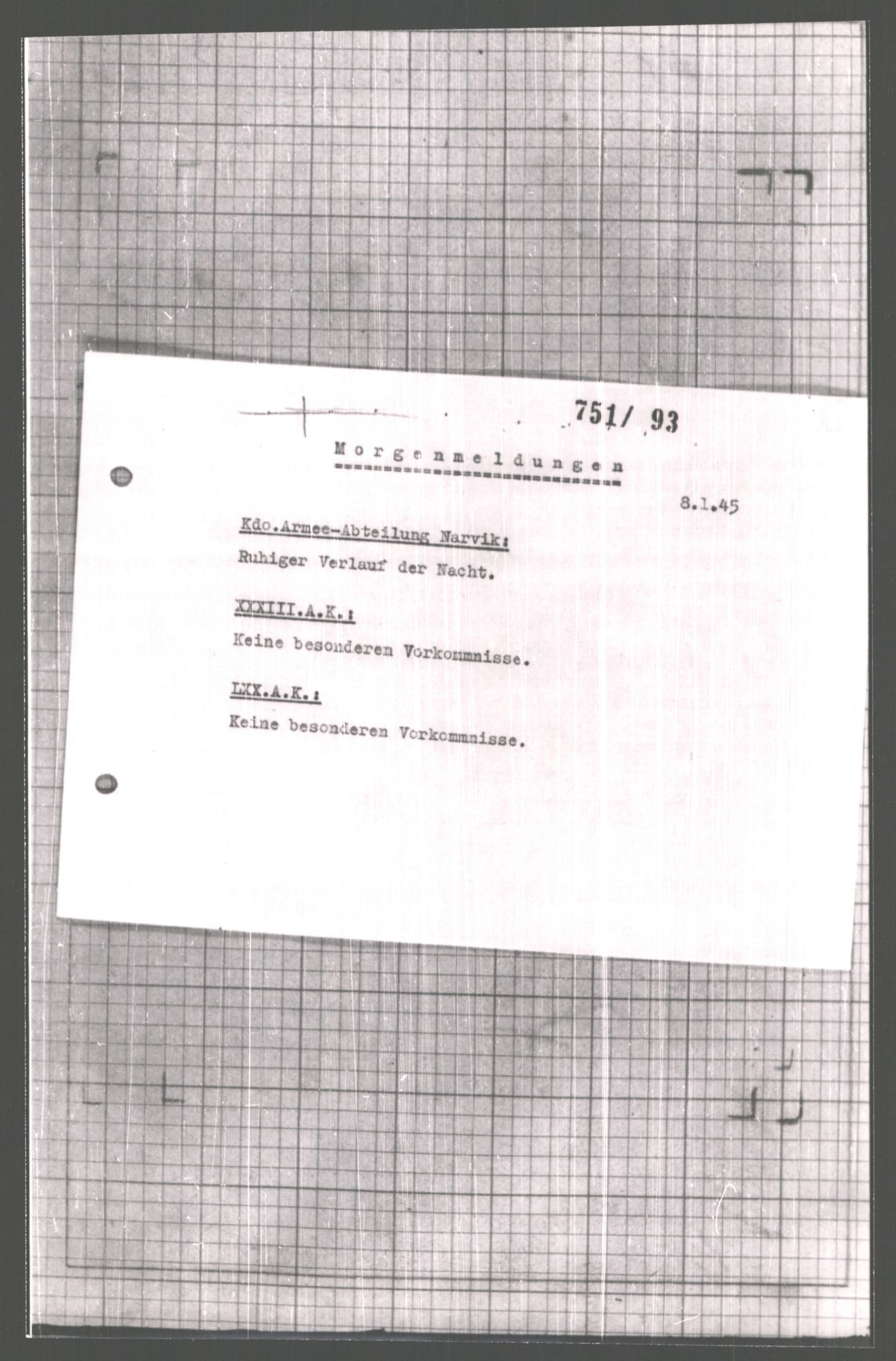 Forsvarets Overkommando. 2 kontor. Arkiv 11.4. Spredte tyske arkivsaker, AV/RA-RAFA-7031/D/Dar/Dara/L0006: Krigsdagbøker for 20. Gebirgs-Armee-Oberkommando (AOK 20), 1945, p. 228