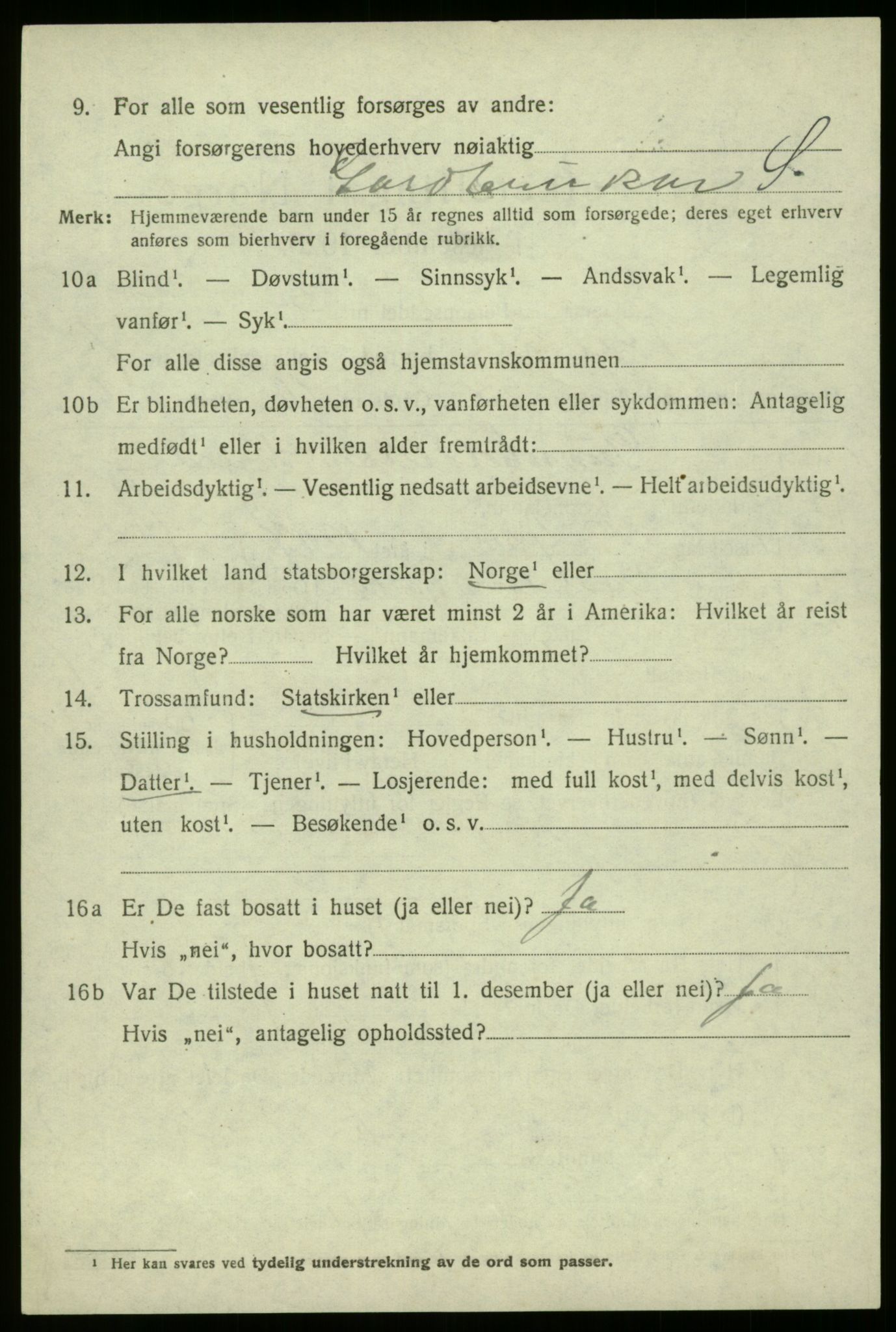 SAB, 1920 census for Askvoll, 1920, p. 3287