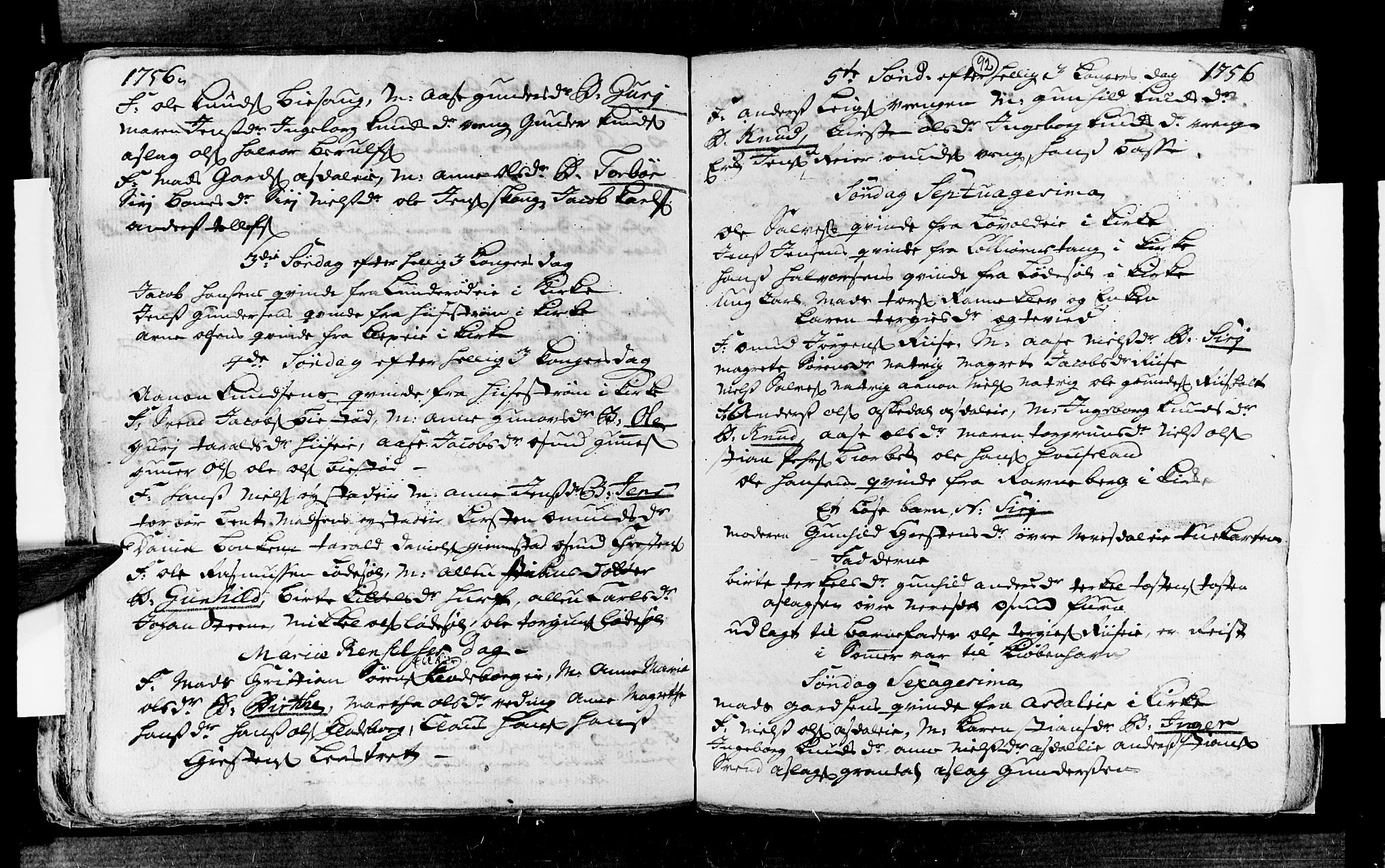 Øyestad sokneprestkontor, AV/SAK-1111-0049/F/Fa/L0005: Parish register (official) no. A 5, 1751-1757, p. 92