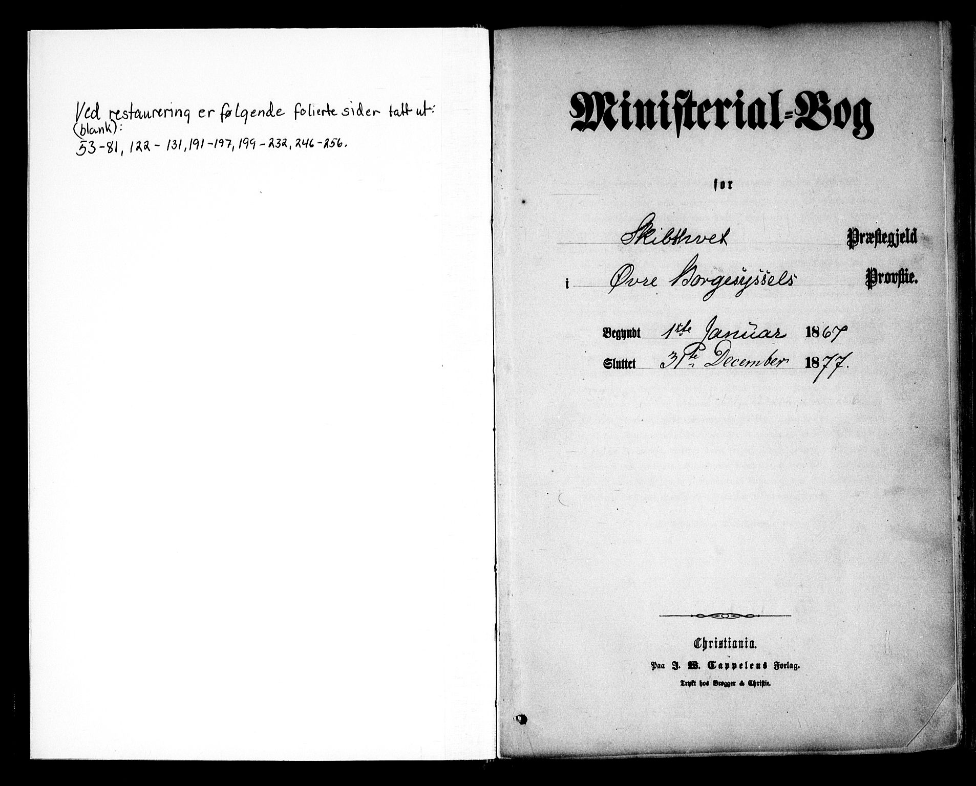 Skiptvet prestekontor Kirkebøker, SAO/A-20009/F/Fa/L0008: Parish register (official) no. 8, 1867-1877