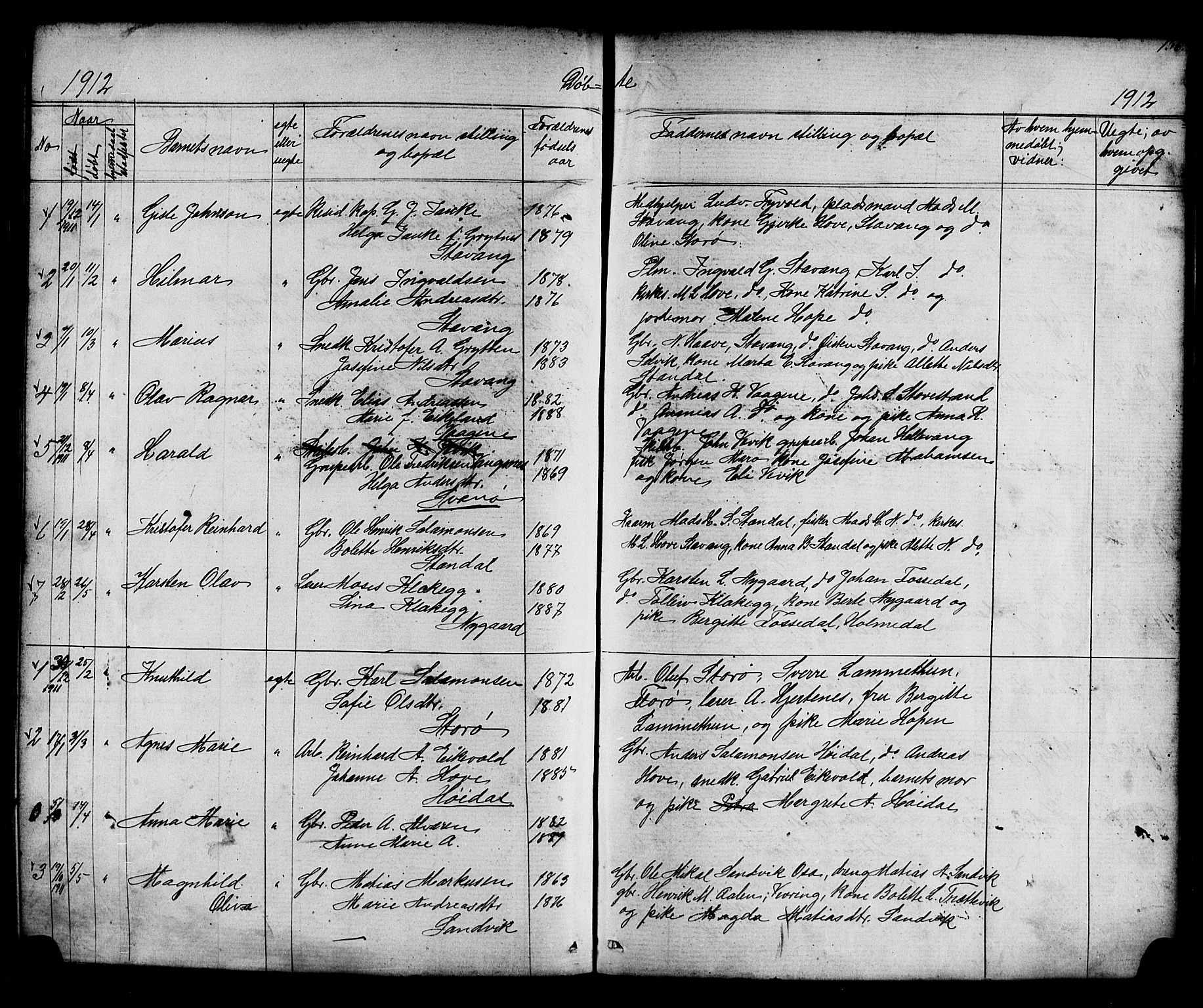 Kinn sokneprestembete, AV/SAB-A-80801/H/Hab/Habc/L0002: Parish register (copy) no. C 2, 1869-1918, p. 156