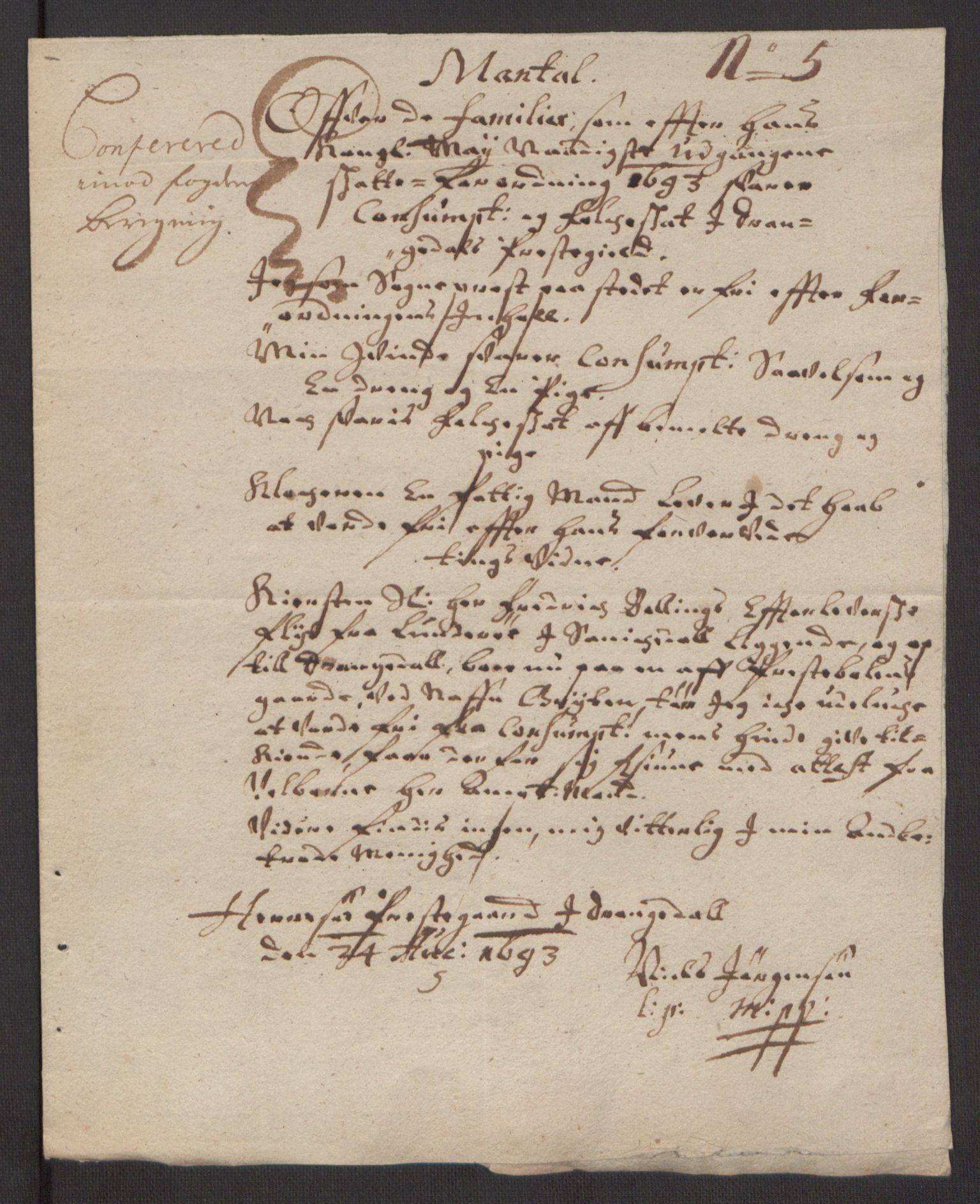Rentekammeret inntil 1814, Reviderte regnskaper, Fogderegnskap, AV/RA-EA-4092/R34/L2052: Fogderegnskap Bamble, 1692-1693, p. 355