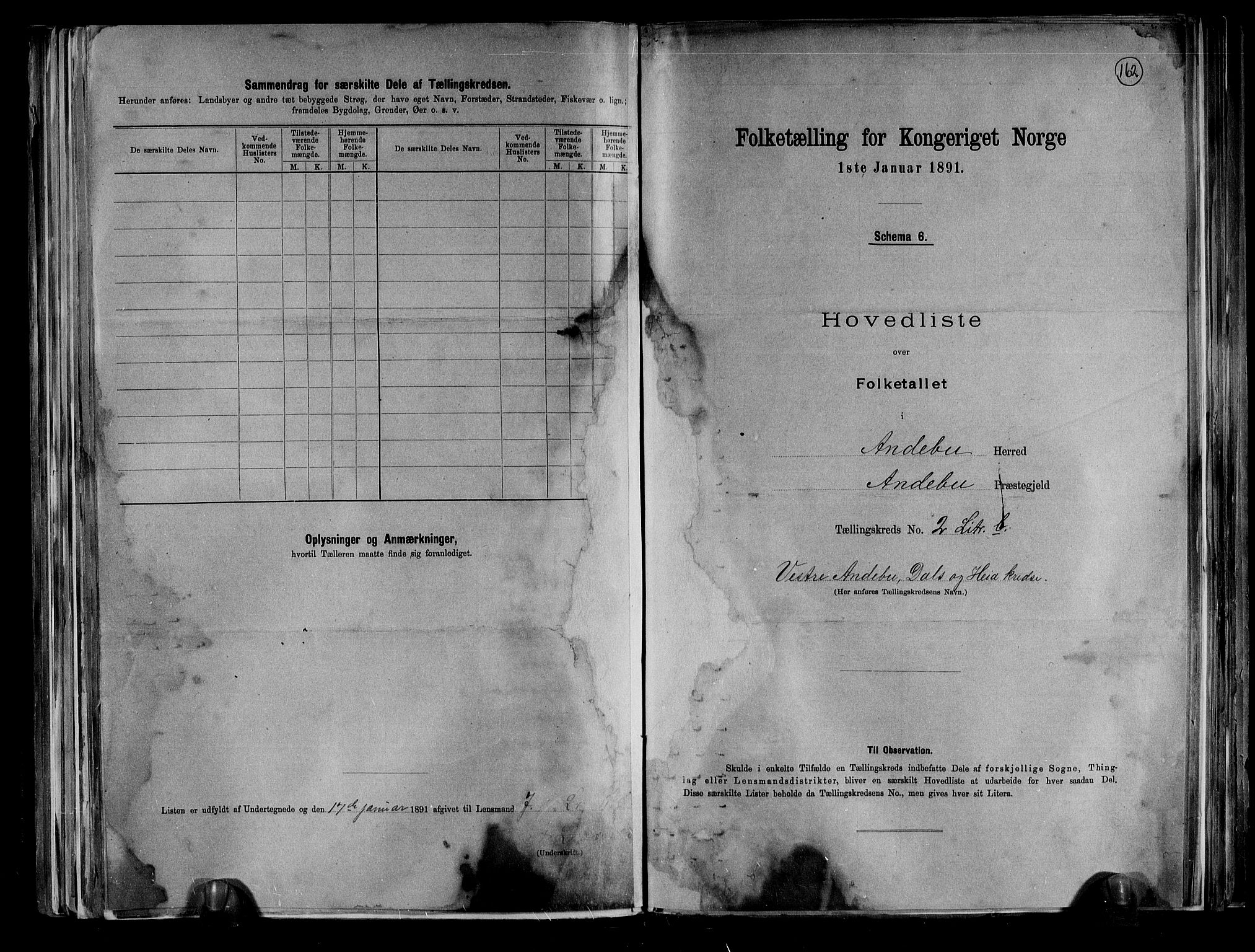 RA, 1891 census for 0719 Andebu, 1891, p. 11