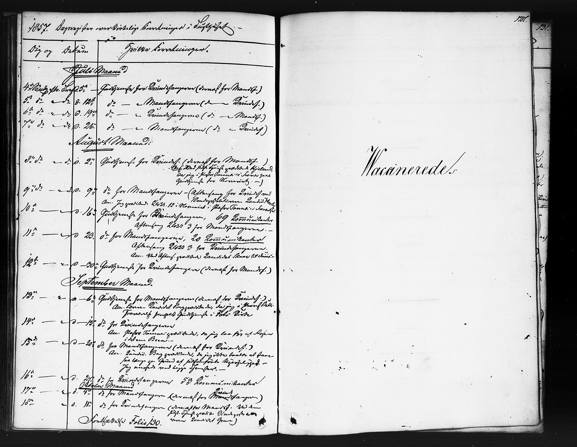 Kristiania tukthusprest Kirkebøker, SAO/A-10881/F/Fa/L0003: Parish register (official) no. 3, 1831-1865, p. 127