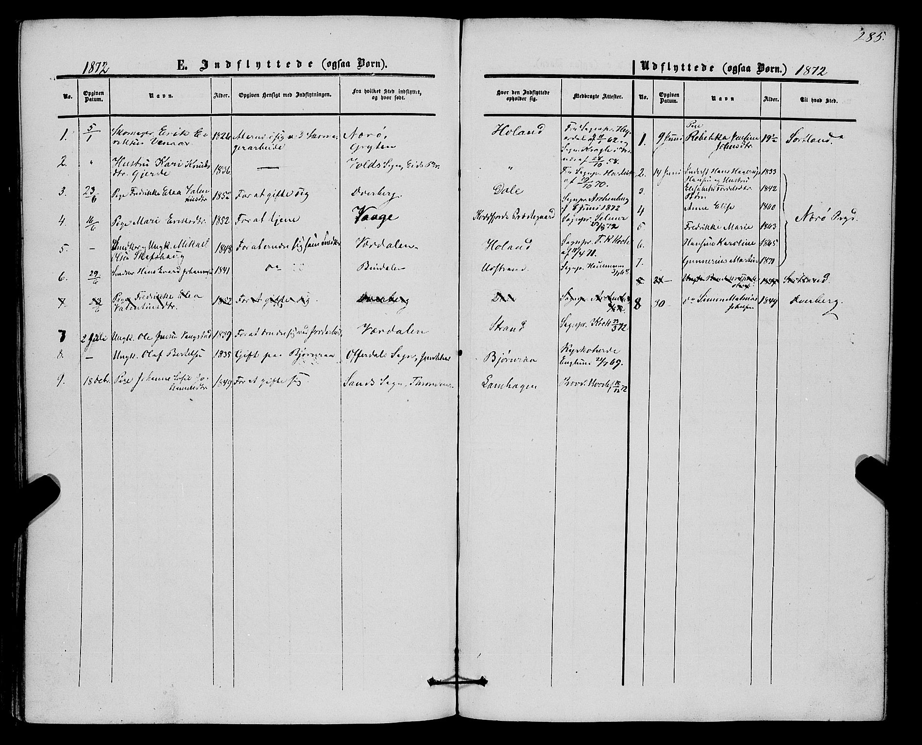 Kvæfjord sokneprestkontor, SATØ/S-1323/G/Ga/Gaa/L0004kirke: Parish register (official) no. 4, 1857-1877, p. 285