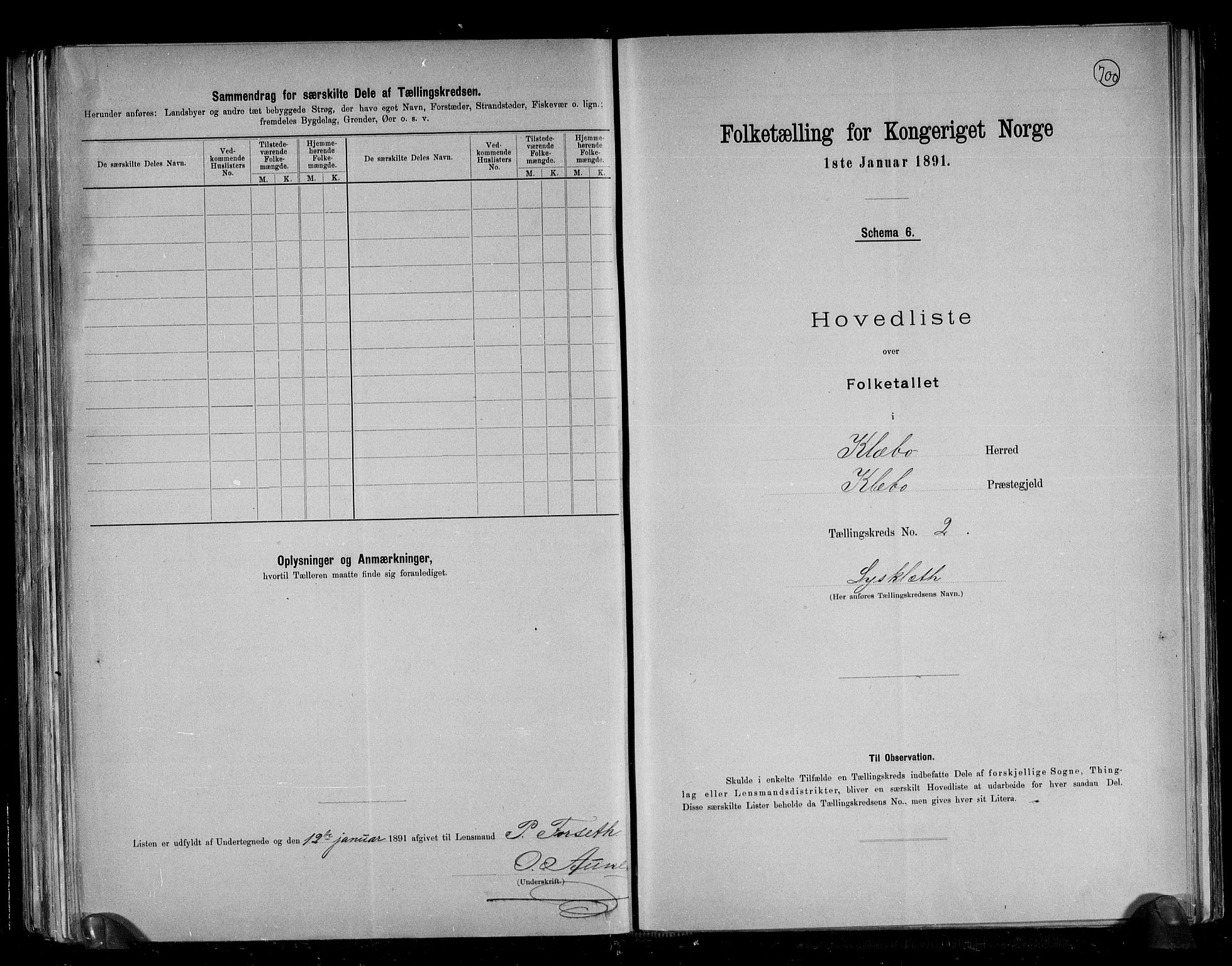 RA, 1891 census for 1662 Klæbu, 1891, p. 8