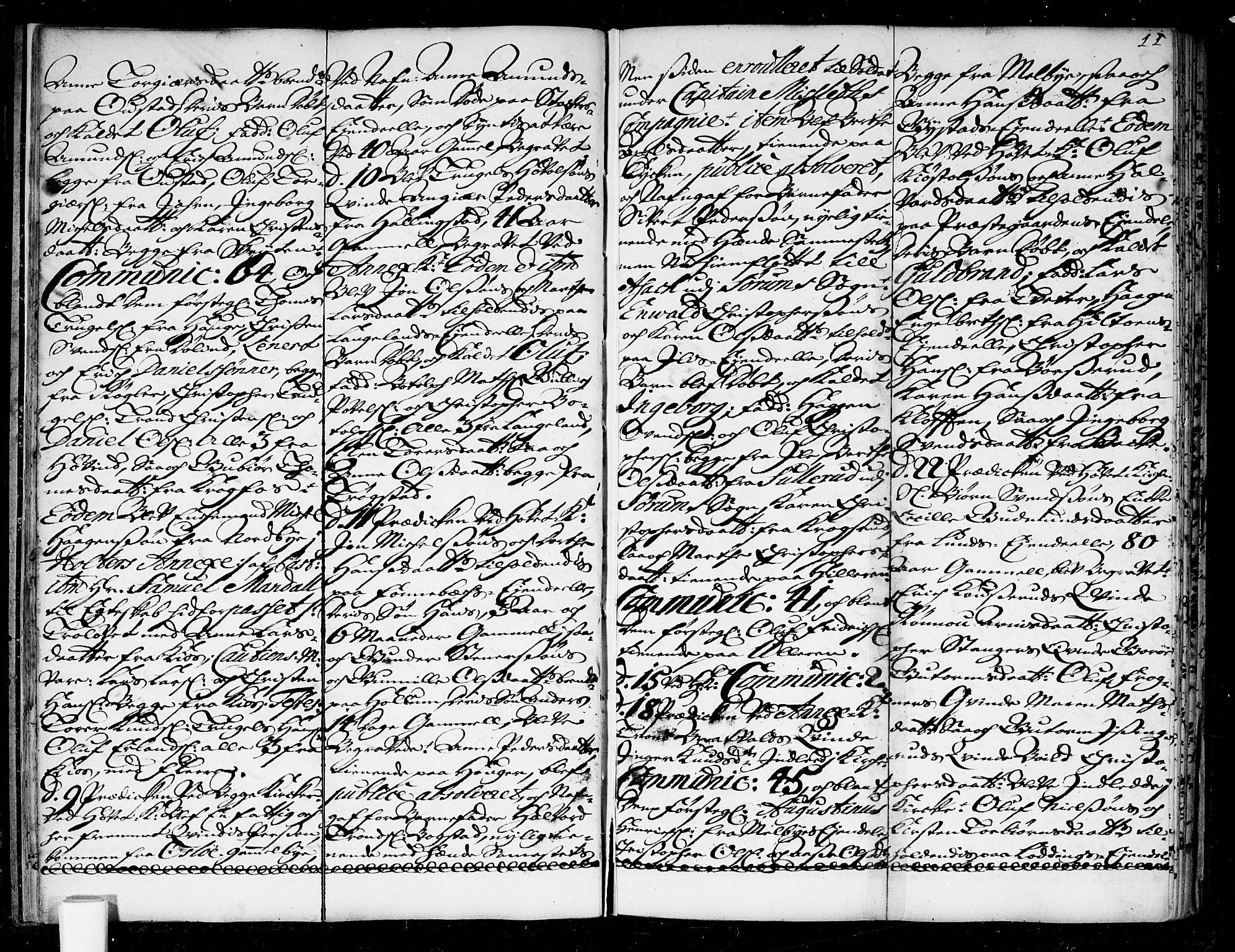 Ullensaker prestekontor Kirkebøker, AV/SAO-A-10236a/F/Fa/L0004: Parish register (official) no. I 4, 1721-1723, p. 11