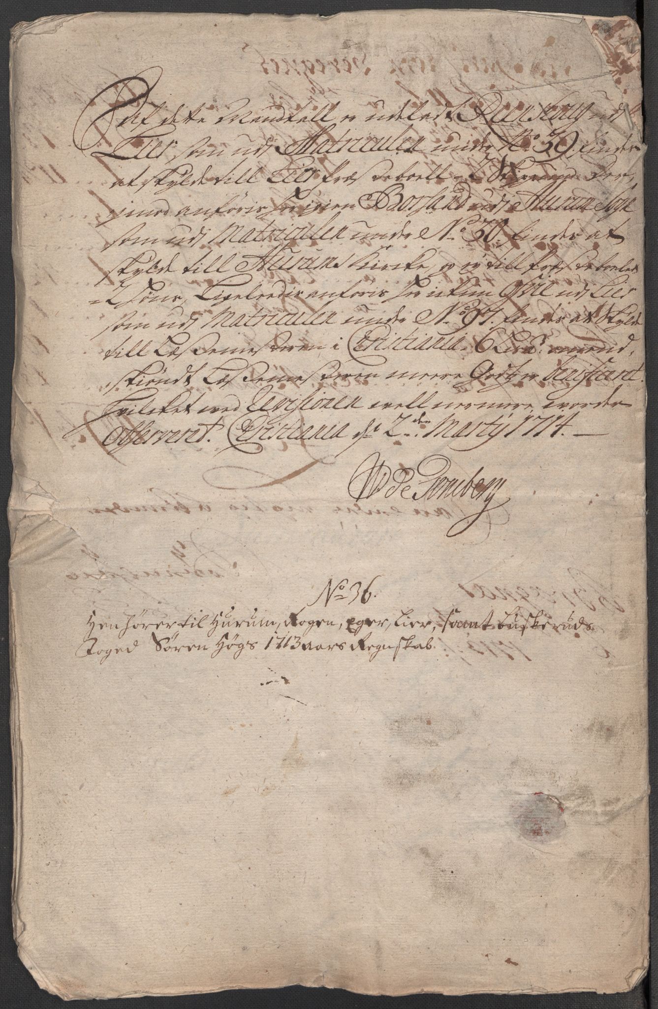 Rentekammeret inntil 1814, Reviderte regnskaper, Fogderegnskap, AV/RA-EA-4092/R31/L1708: Fogderegnskap Hurum, Røyken, Eiker, Lier og Buskerud, 1713, p. 435