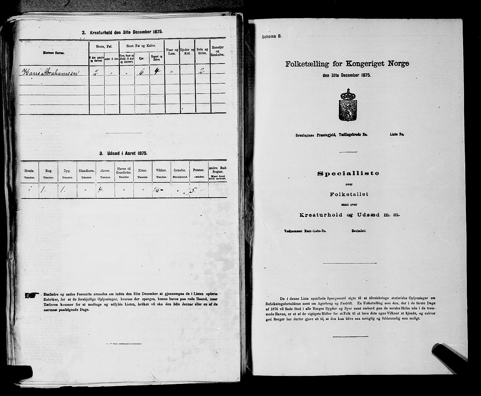 SAKO, 1875 census for 0818P Solum, 1875, p. 1460