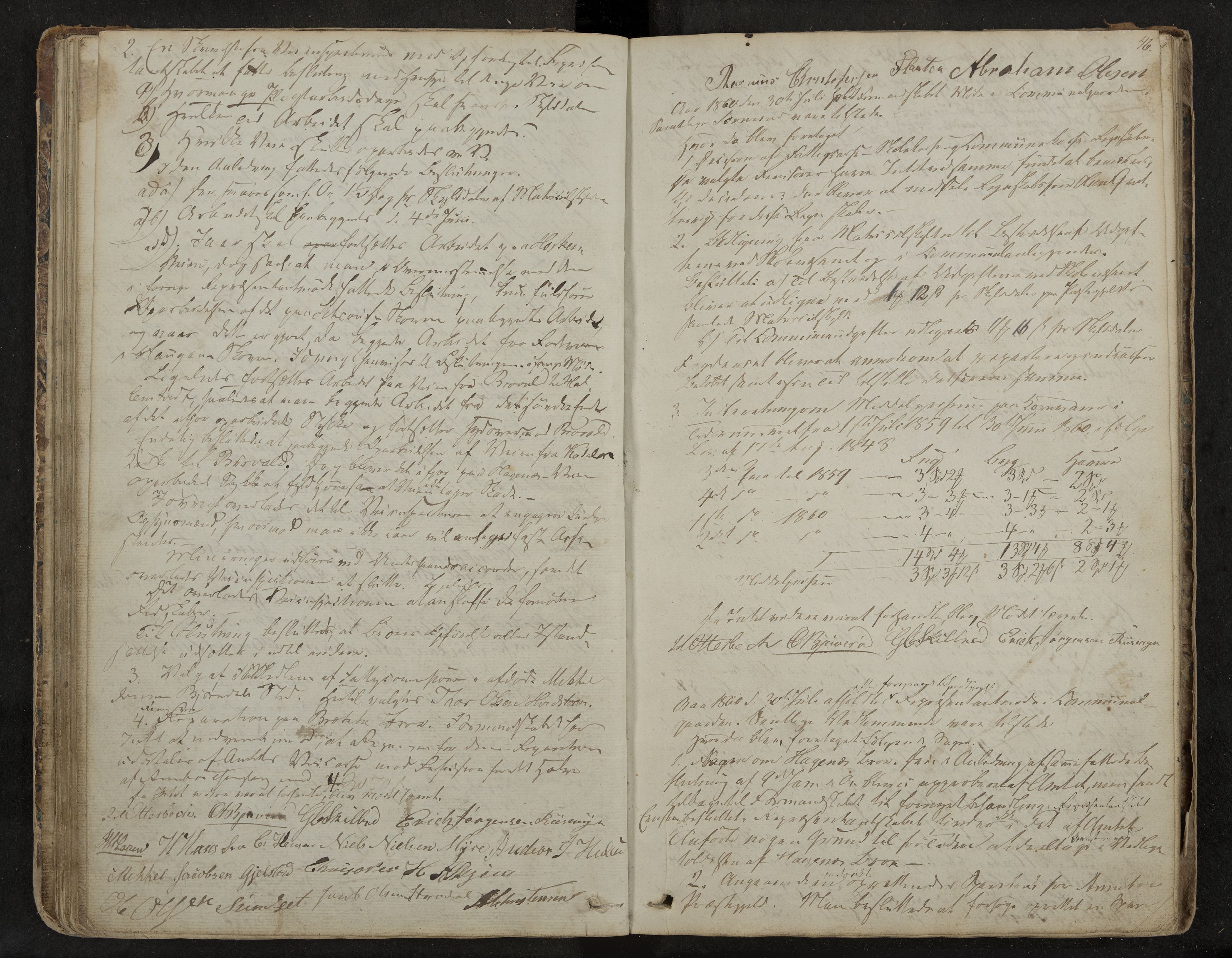 Andebu formannskap og sentraladministrasjon, IKAK/0719021-1/A/Aa/L0001: Møtebok med register, 1837-1869, p. 46