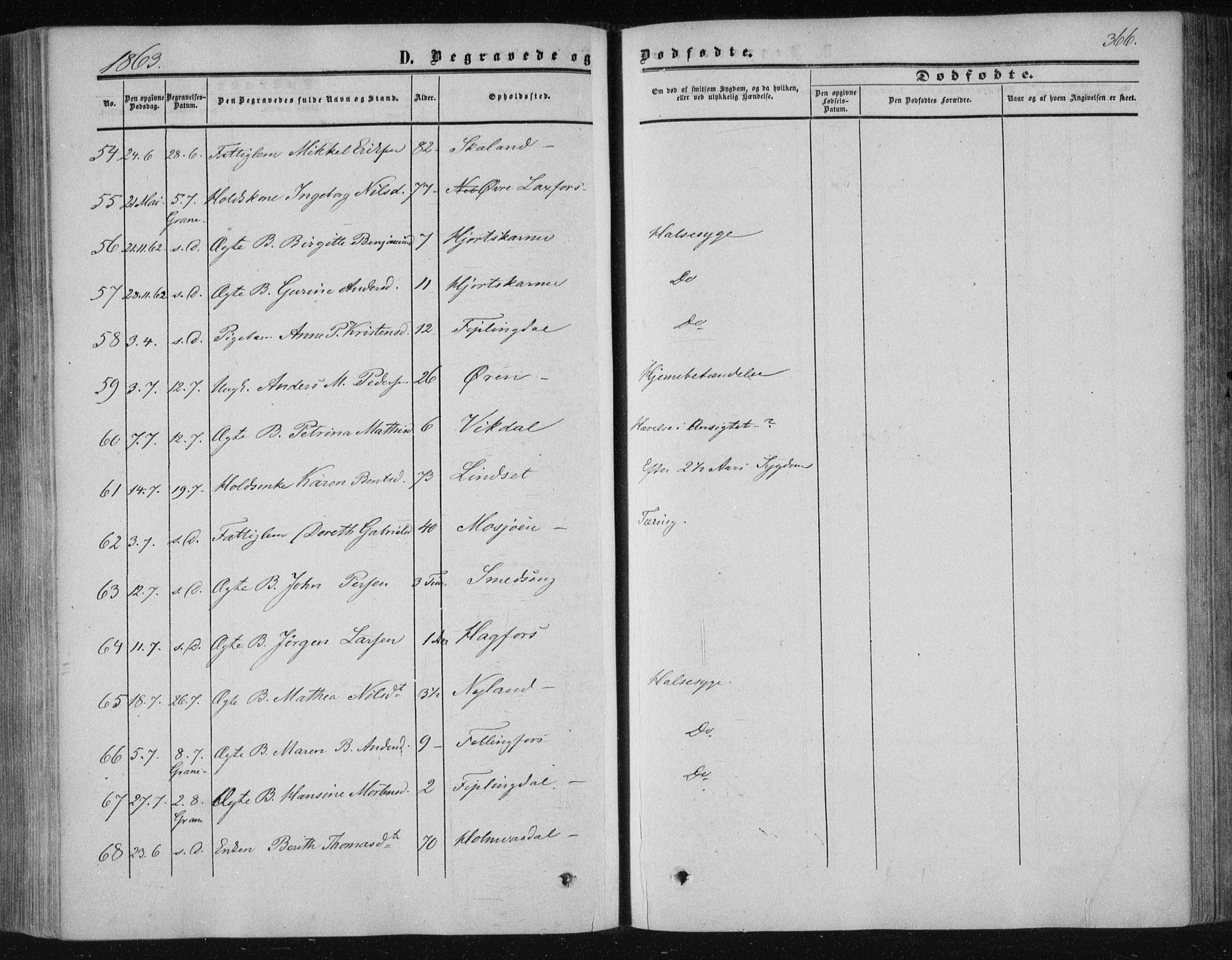 Ministerialprotokoller, klokkerbøker og fødselsregistre - Nordland, AV/SAT-A-1459/820/L0293: Parish register (official) no. 820A14, 1855-1865, p. 366