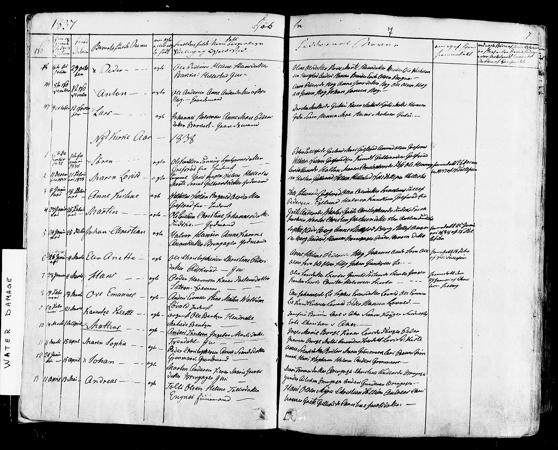 Botne kirkebøker, AV/SAKO-A-340/F/Fa/L0006: Parish register (official) no. I 6, 1836-1877, p. 7