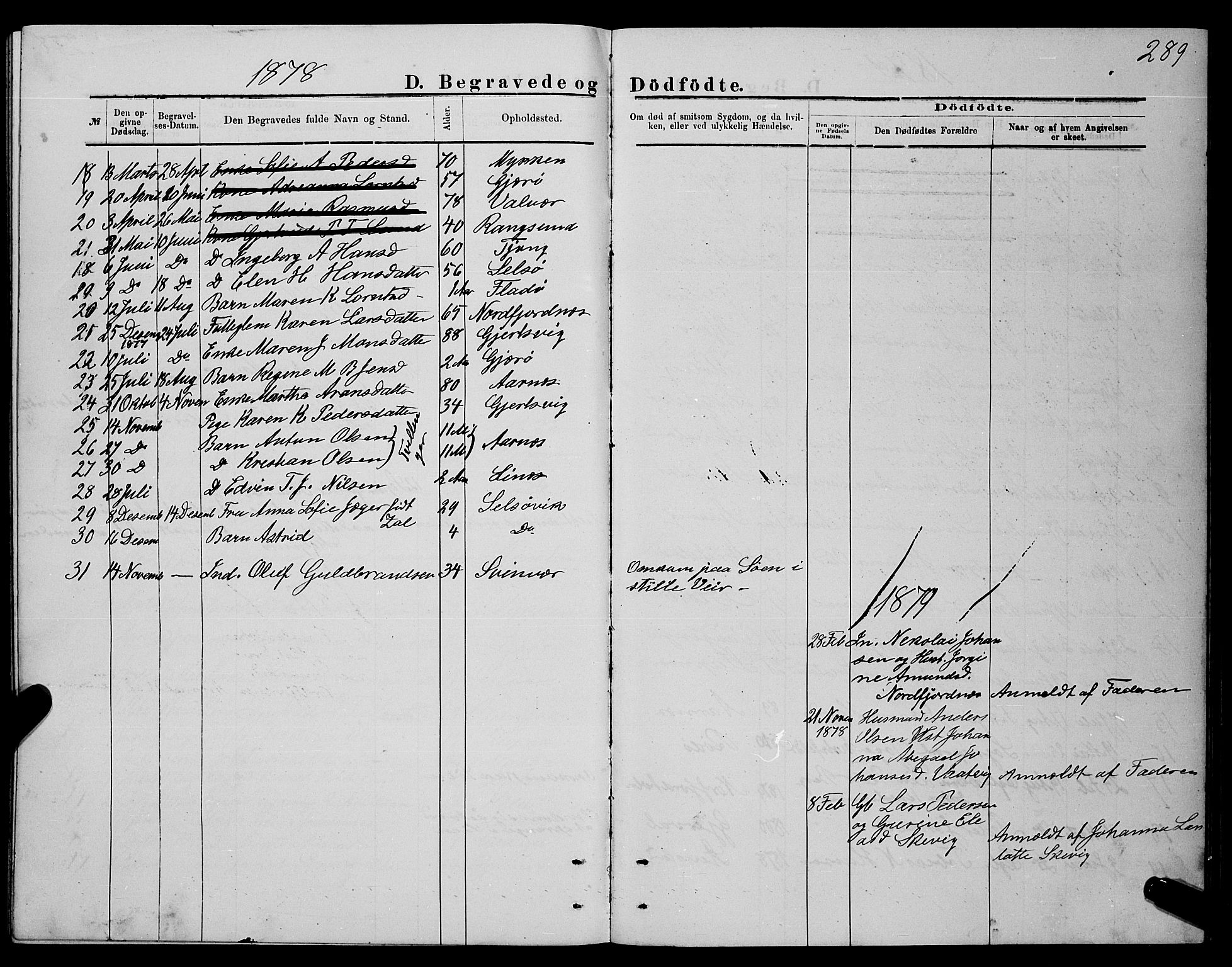 Ministerialprotokoller, klokkerbøker og fødselsregistre - Nordland, SAT/A-1459/841/L0620: Parish register (copy) no. 841C04, 1877-1896, p. 289