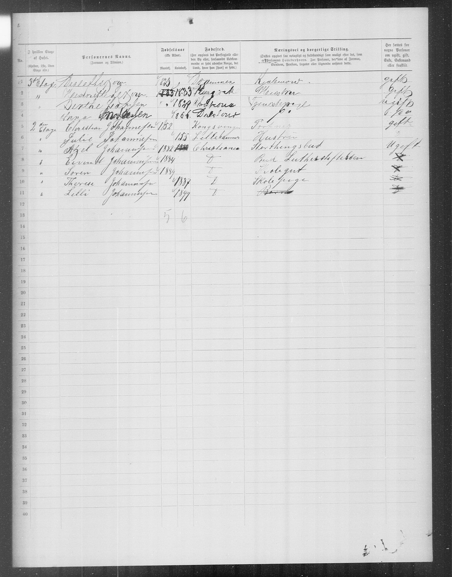 OBA, Municipal Census 1899 for Kristiania, 1899, p. 14628