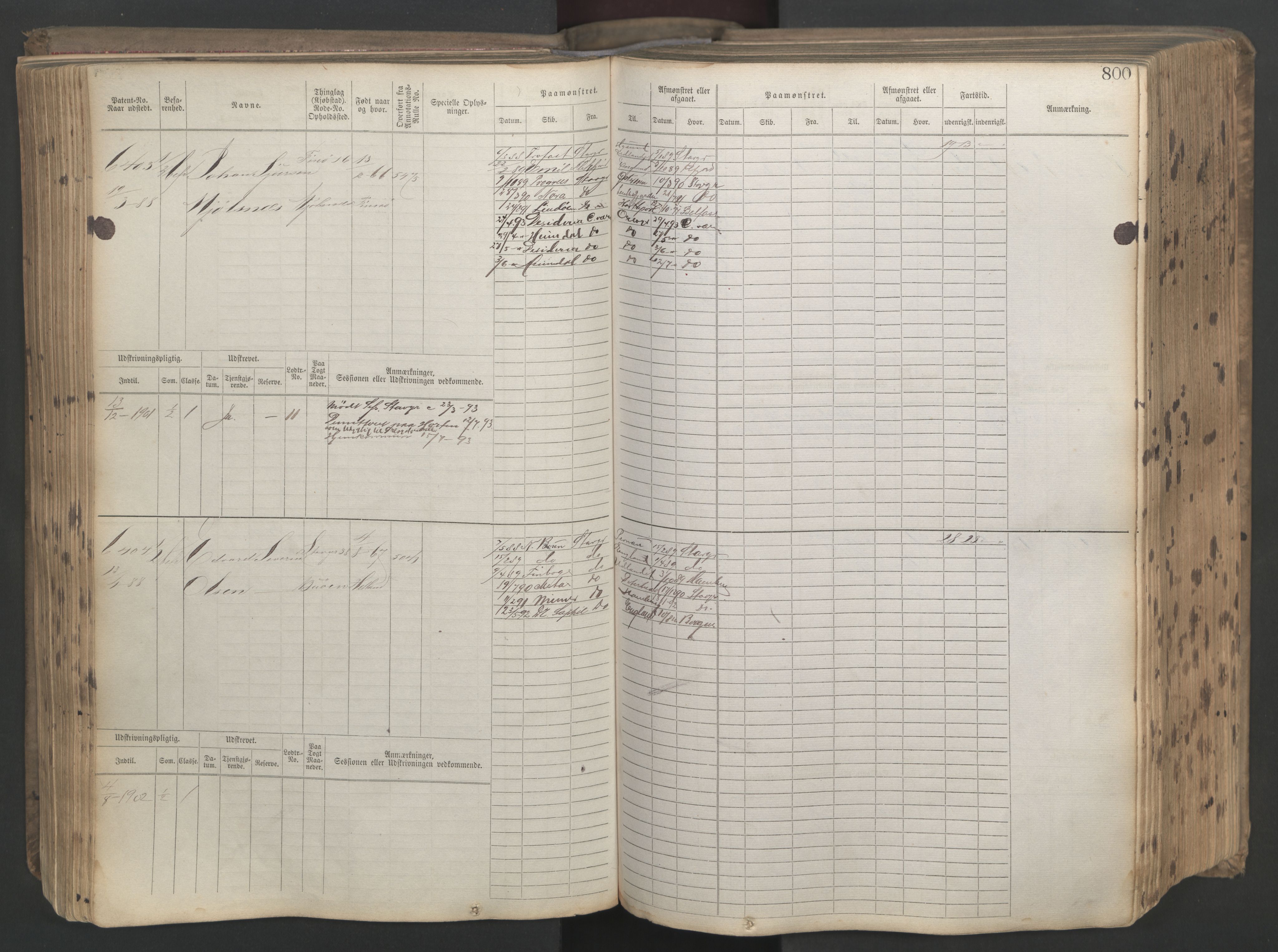 Stavanger sjømannskontor, AV/SAST-A-102006/F/Fb/Fbb/L0021: Sjøfartshovedrulle patnentnr. 6005-7204 (dublett), 1887, p. 204