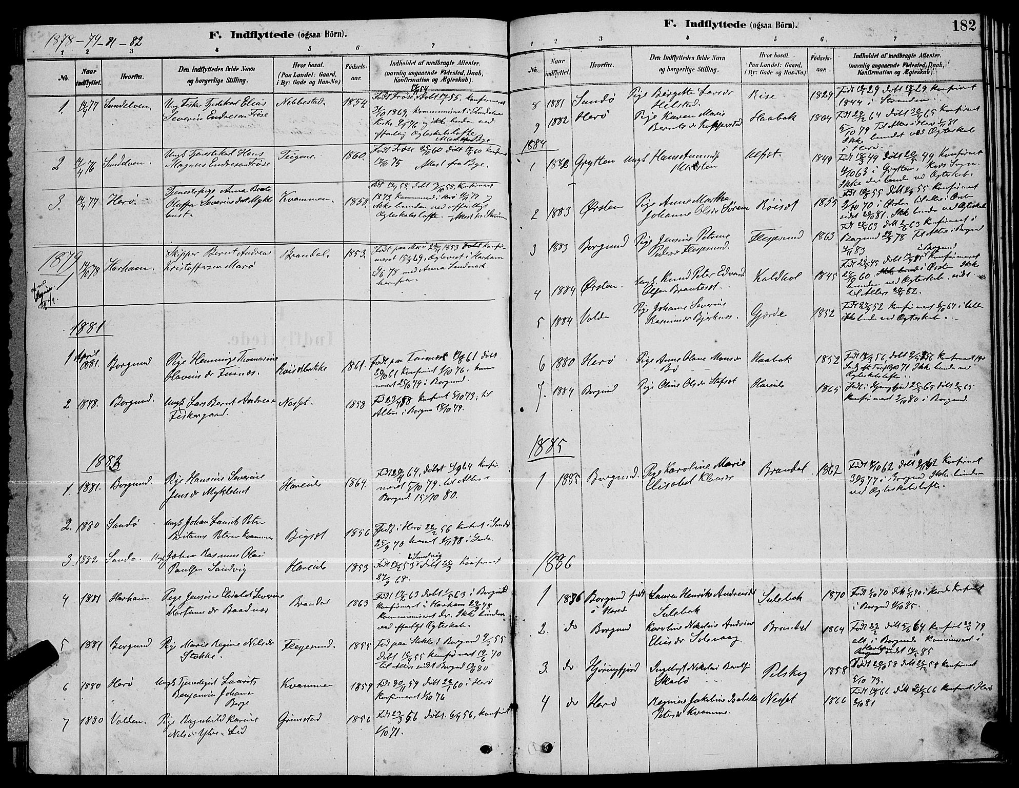 Ministerialprotokoller, klokkerbøker og fødselsregistre - Møre og Romsdal, SAT/A-1454/510/L0125: Parish register (copy) no. 510C02, 1878-1900, p. 182