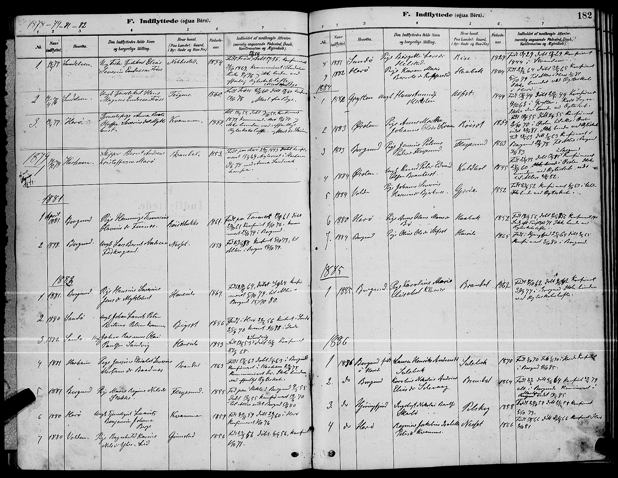 Ministerialprotokoller, klokkerbøker og fødselsregistre - Møre og Romsdal, AV/SAT-A-1454/510/L0125: Parish register (copy) no. 510C02, 1878-1900, p. 182