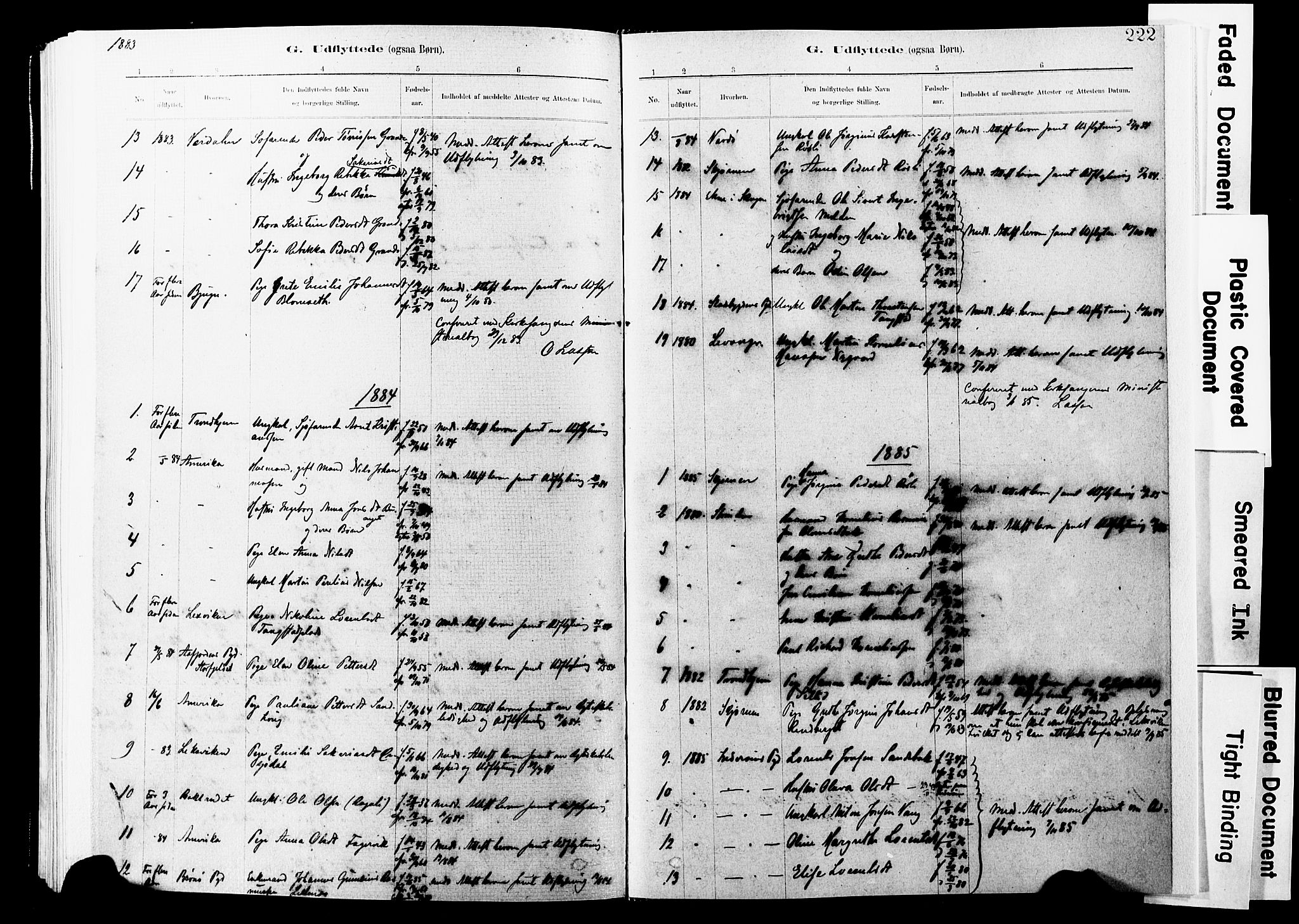 Ministerialprotokoller, klokkerbøker og fødselsregistre - Nord-Trøndelag, SAT/A-1458/744/L0420: Parish register (official) no. 744A04, 1882-1904, p. 222